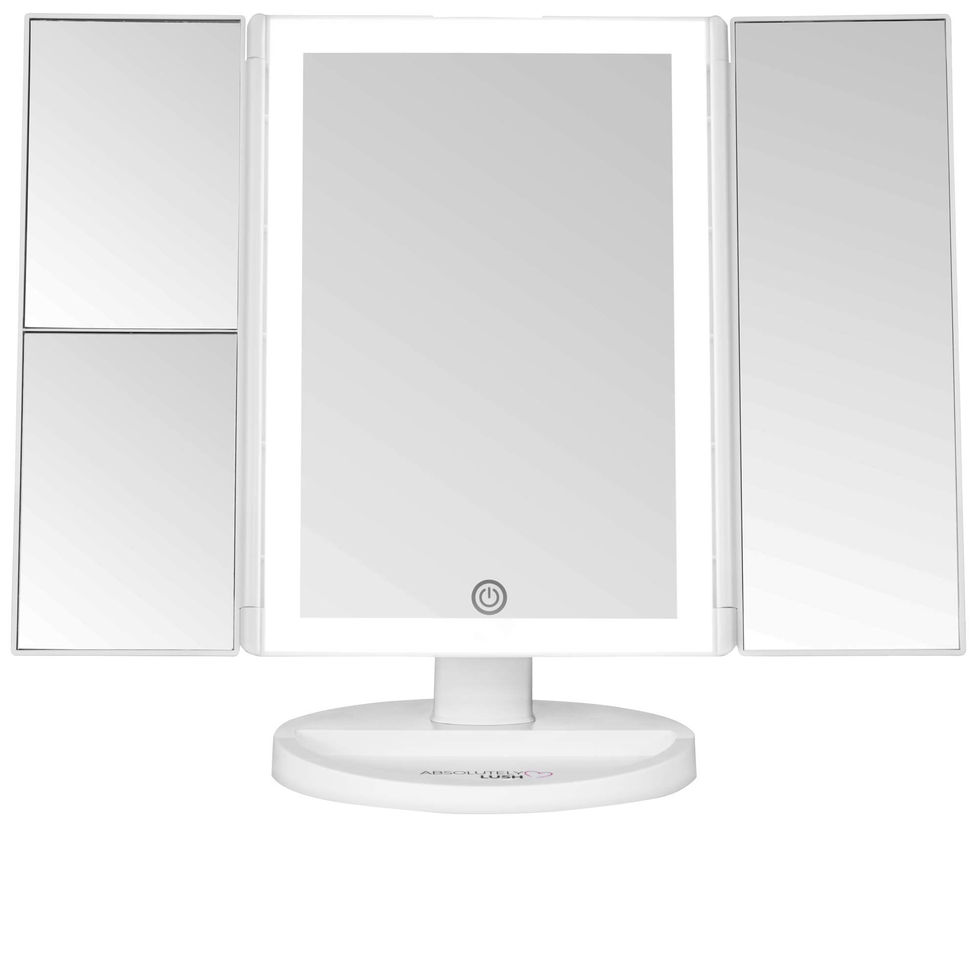 Trifold Vanity Mirror with Lights | LED Makeup Mirror with Lights and Touch Screen Dimming - 1x 2x 3x Magnification - Portable Lighted Makeup Mirror | Great Vanity Mirror with Lights