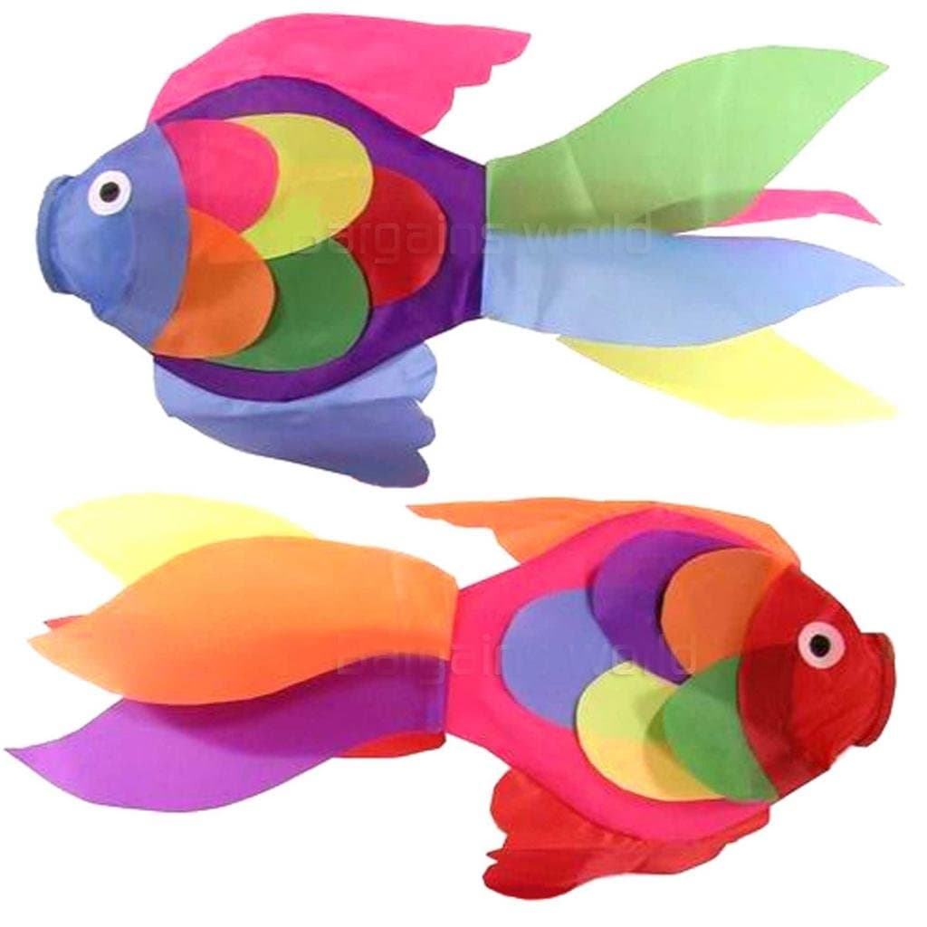 Fish Windsock, Scaled Pattern. Festival Flag. Tent Marker.