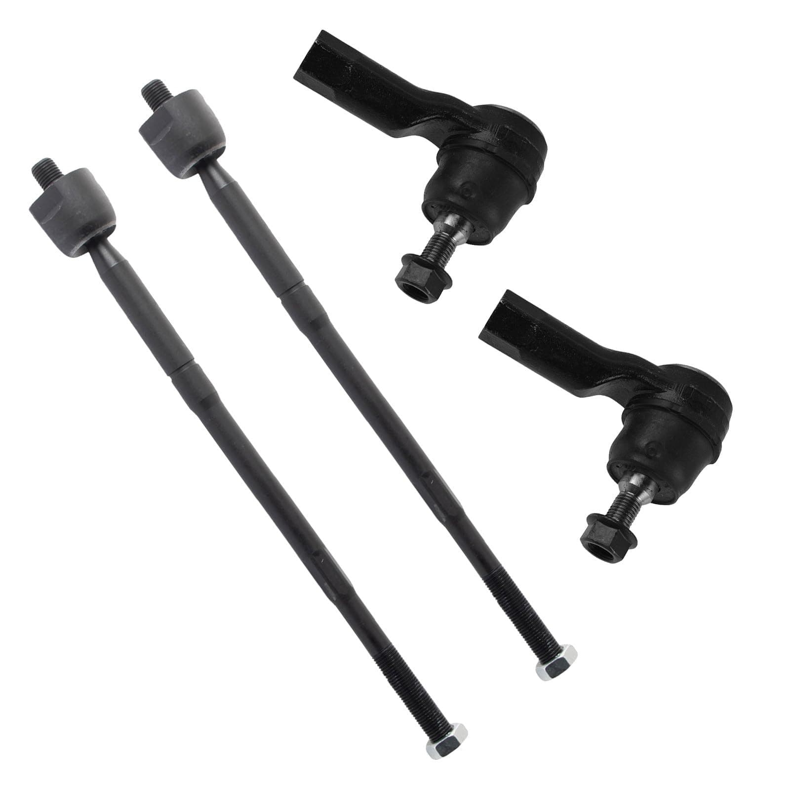TRQ Inner and Outer Driver and Passenger Side Tie Rod Set 4 Piece Compatible with 11-13 Mitsubishi Lancer ES 16-17 Lancer 2.0L 14-18 Outlander 2019 Outlander GT 11-19 Outlander Sport