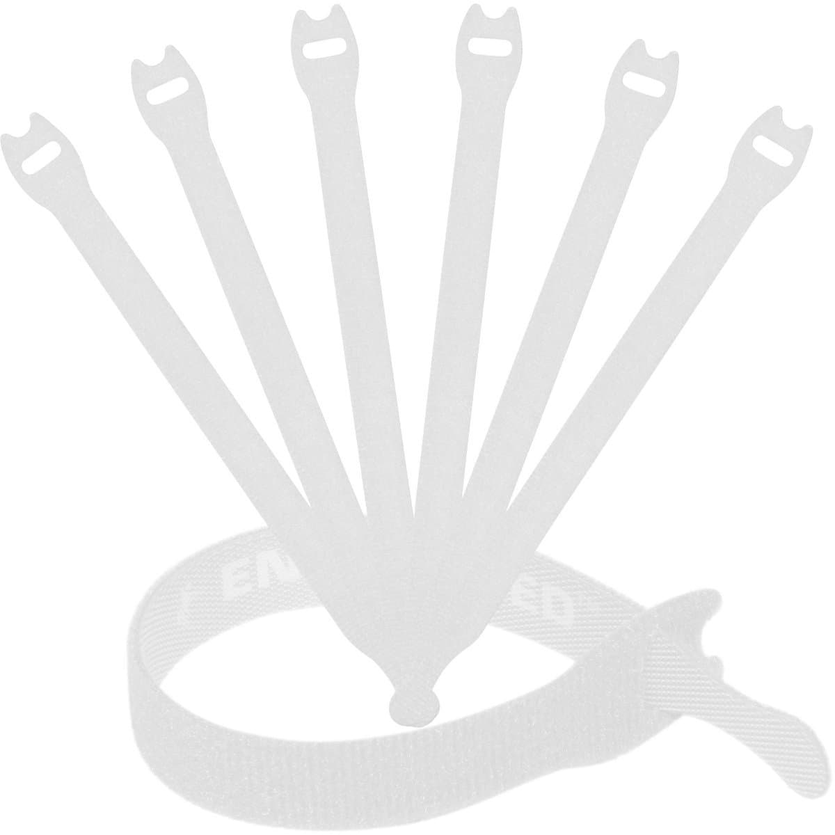 Reusable Cable Ties 1/2" x 8" (1.25cm x 20cm) - 30 Pack (White)
