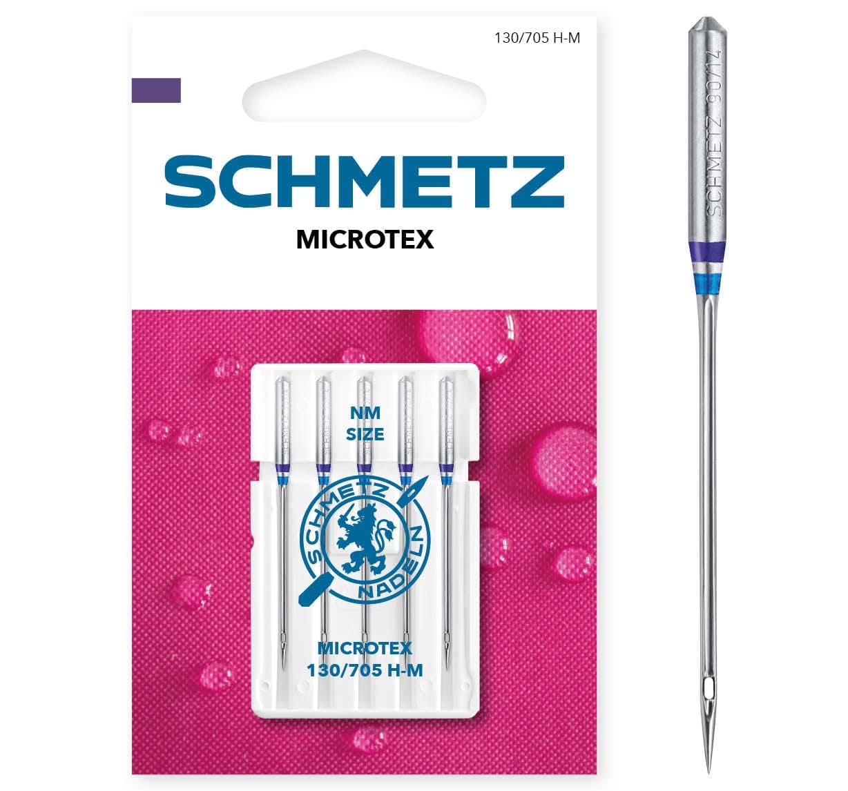 SCHMETZ | 5 Sewing Machine Needles | Microtex | 130/705 H-M | Size 80/12 | Suitable for Particularly Dense or fine Fabrics