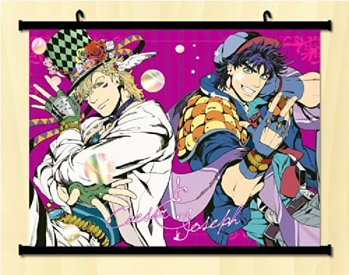 Home Decor Anime JoJo's Bizarre Adventure Jonathan Joestar Wall Scroll Poster Fabric Painting Key Roles 23.6 X 17.7 Inches -33