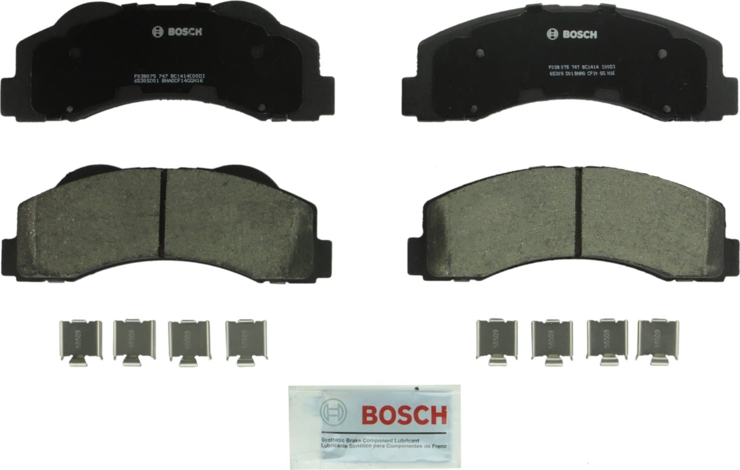 BC1414 QuietCast Premium Ceramic Disc Brake Pad Set - Compatible with Select Ford Expedition, F-150; Lincoln Navigator; FRONT