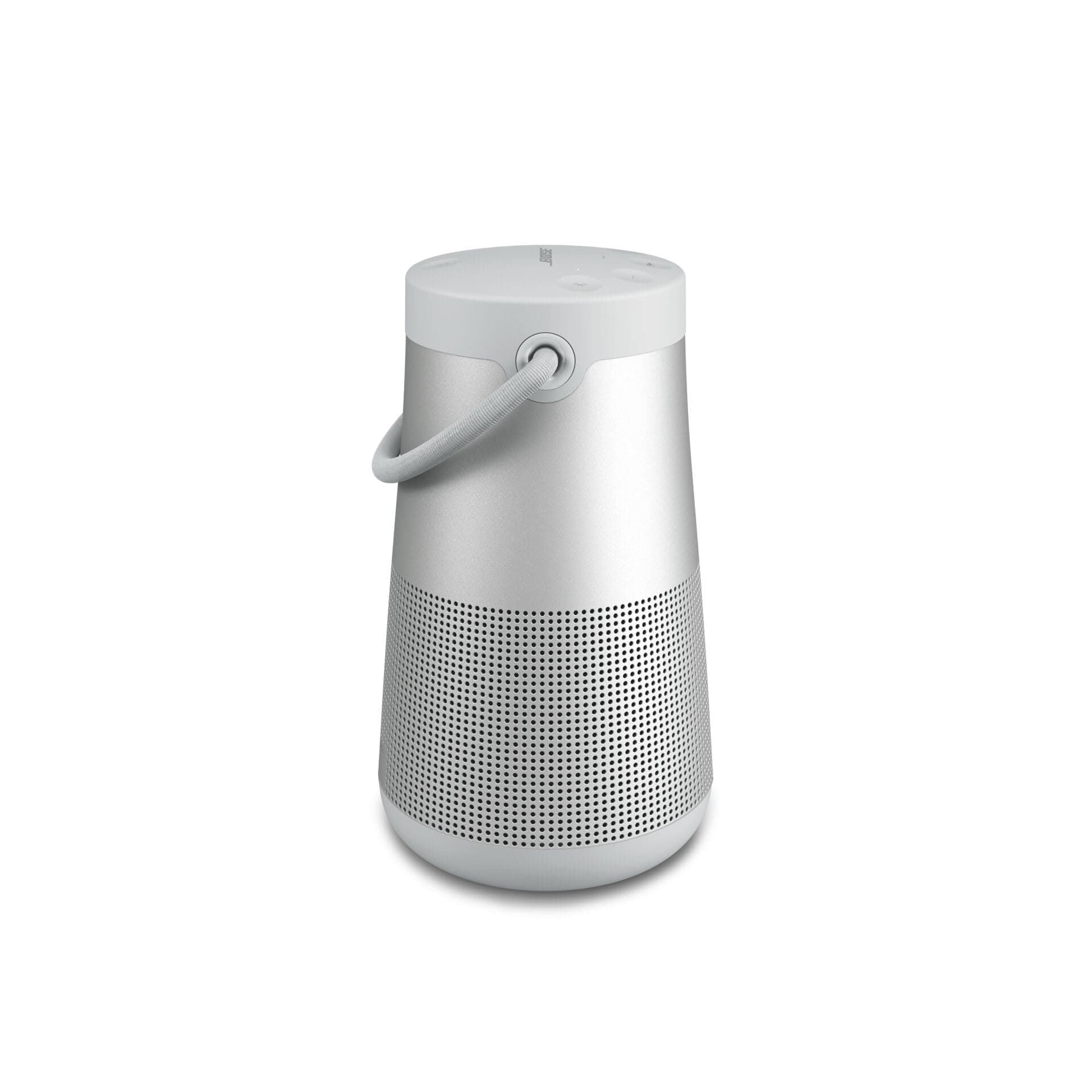 Bose SoundLink Revolve+ (Series II) Bluetooth Speaker, Portable Speaker with Microphone, Wireless and Water Resistant with 360 Degree Sound, Long Lasting Battery and Handle, Silver