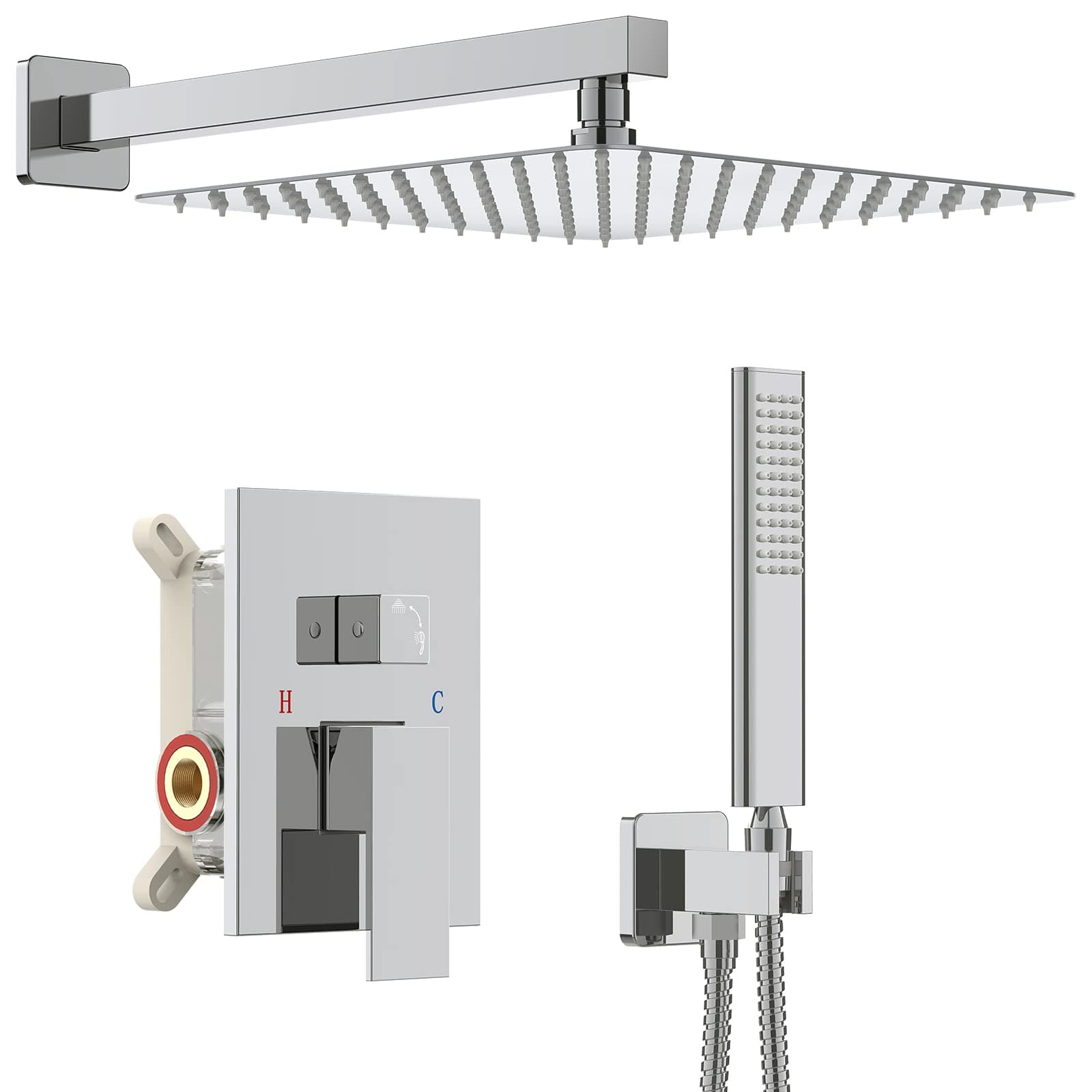 10 Inch Chrome Dual Function Shower System