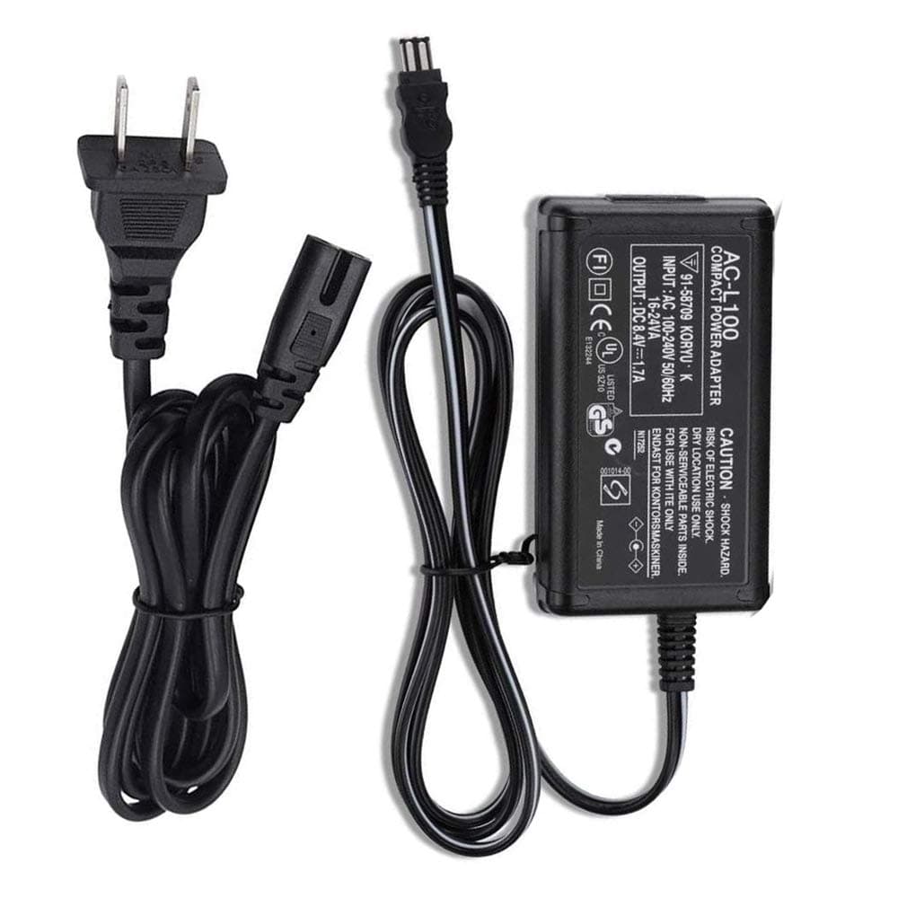 Aikukiki AC-L100 AC Power Supply Adapter, Replacement for Sony AC-L10A, AC-L10B, AC-L10C AC-L15A/B AC-L100C,for Sony Handycam CCD-TRV77 CCD-TRV88 CCD-TRV9X DCR-TRV6E MVC-FD Cameras