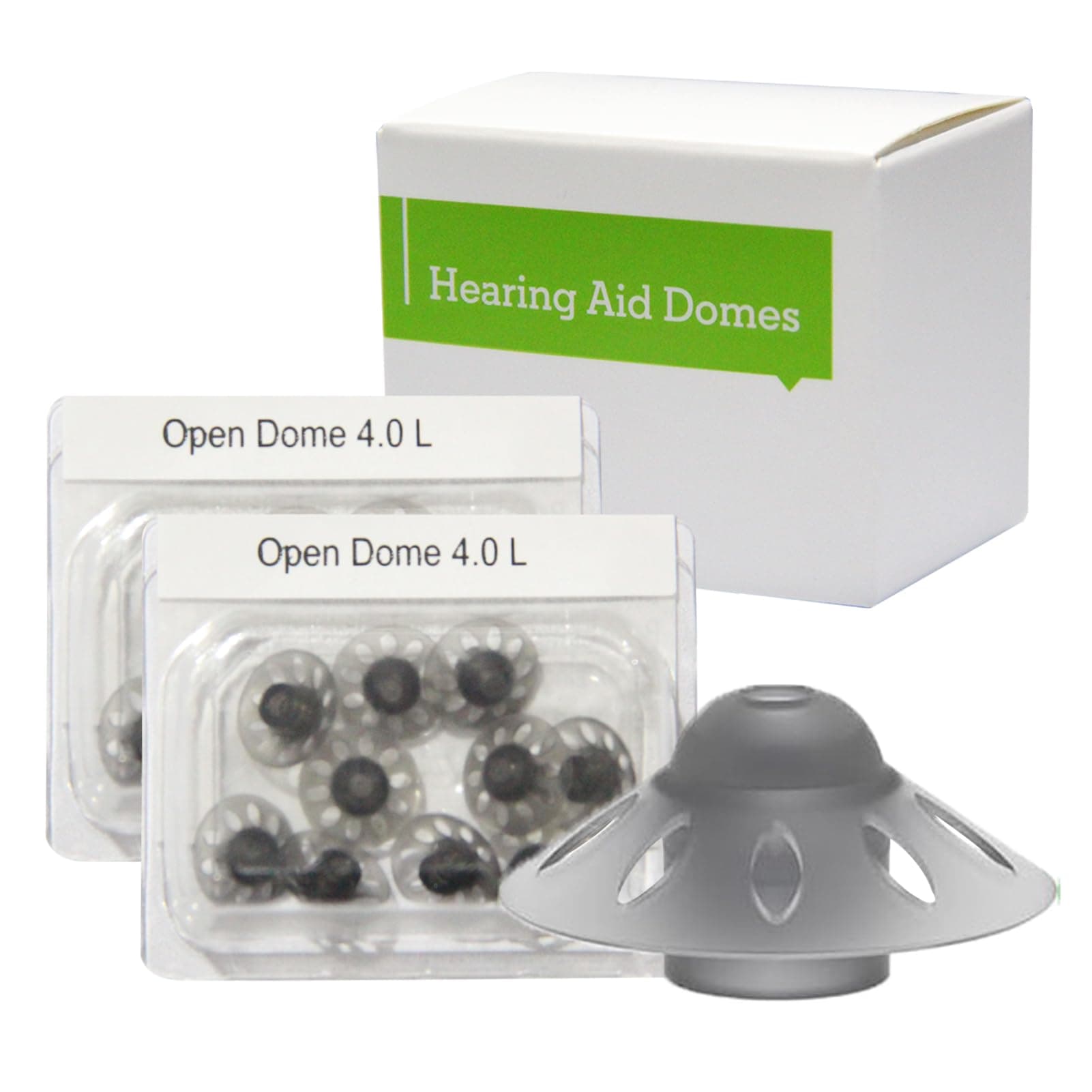 Hearing Aid Domes for Phonak Replacements, Phonak Hearing Aid Domes 2 Packs, Universal Domes for Phonak Hearing Aid Accessories. (Open Dome, Large, 11 mm, 0.43 inches)