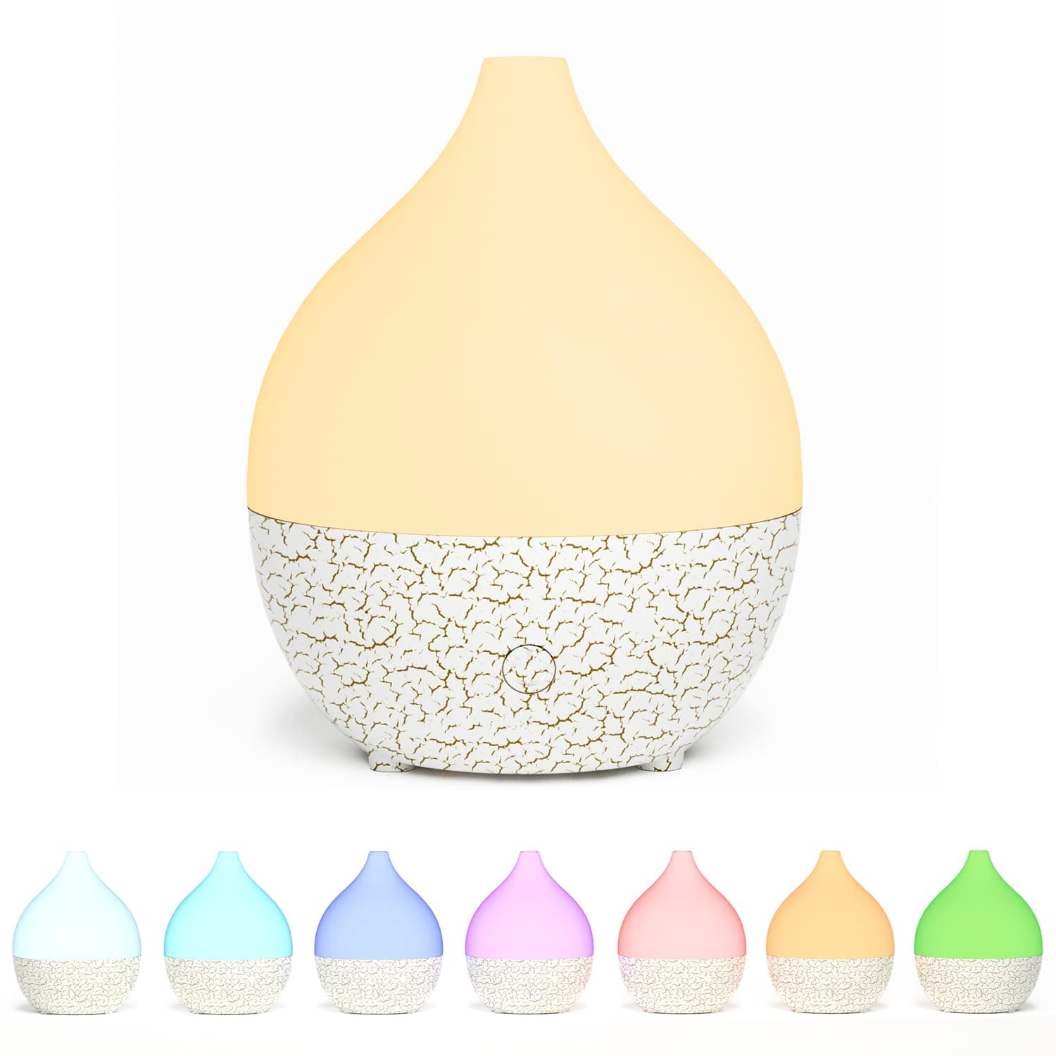 SALKINGEssential Oil Diffuser, 100ml Small Aromatherapy Diffuser with Auto Shut-Off, Ultrasonic Diffusers for Essential Oils, Cool Mist Humidifier with Night Lights, for Office Home (Gold Crack)