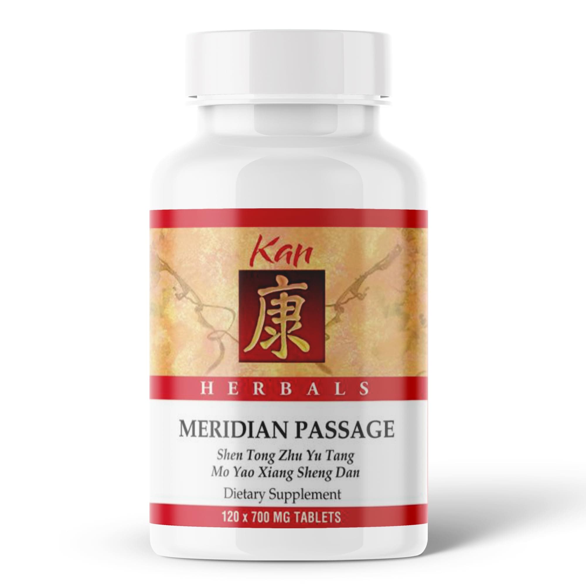 Kan Herb Company Meridian Passage – Traditional Herbal Formula with Dong Quai, Peach Seed, Myrrh, and Frankincense to Support Circulation, Channel Flow, and Mobility, 120 Tablets