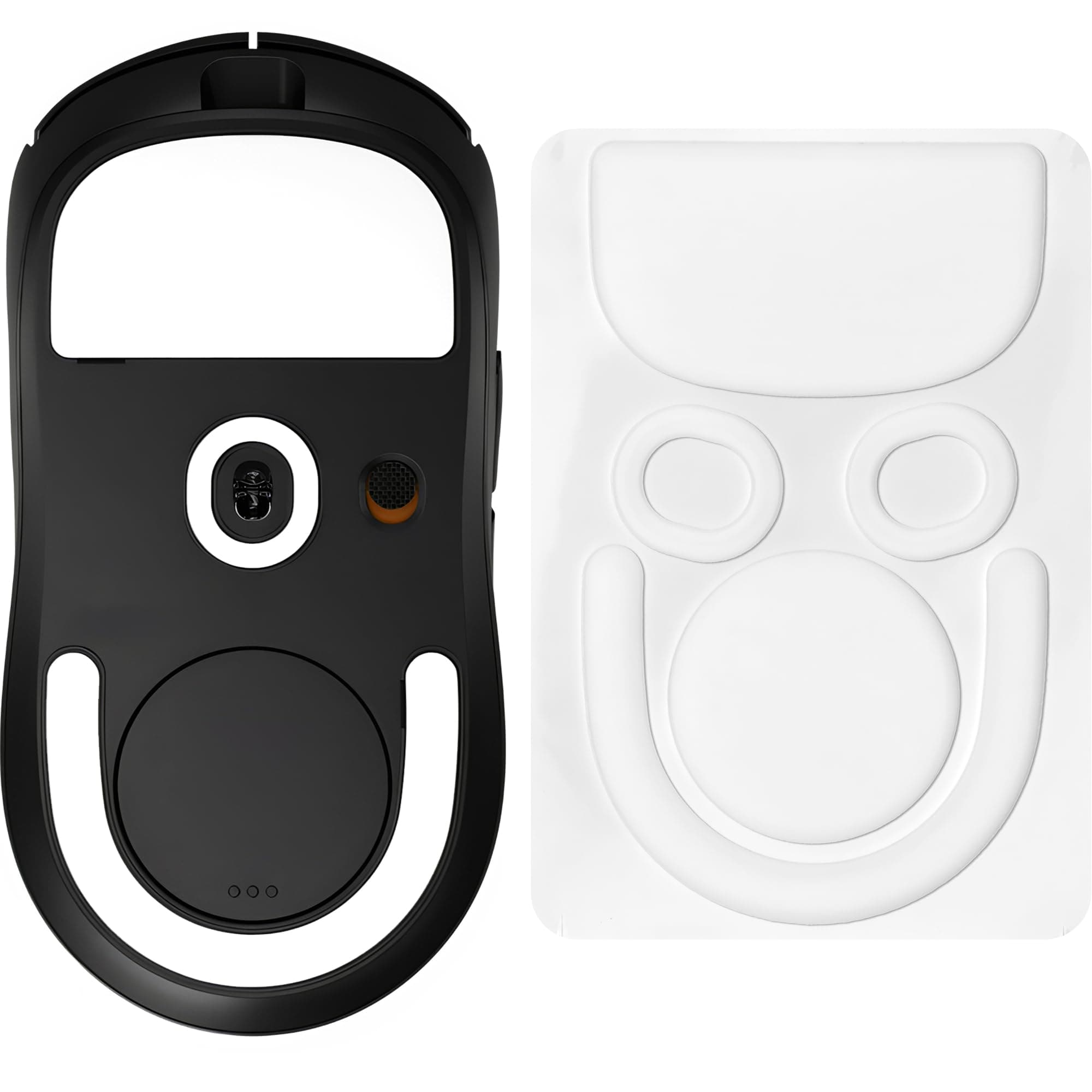 ICE V2 Gaming Mouse Skates for Logitech G PRO X Superlight 2 / PRO X2 SuperStrike - Smooth PTFE Replacement Feet, 2.5D Curved Edges, 3M Adhesive, White