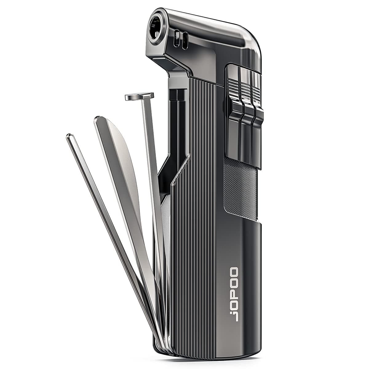 jopooLighter JOPOO Pipe Lighter Gas Butane Refillable Soft Flame with Pipe Cleaner Tools (Sold without Gas)