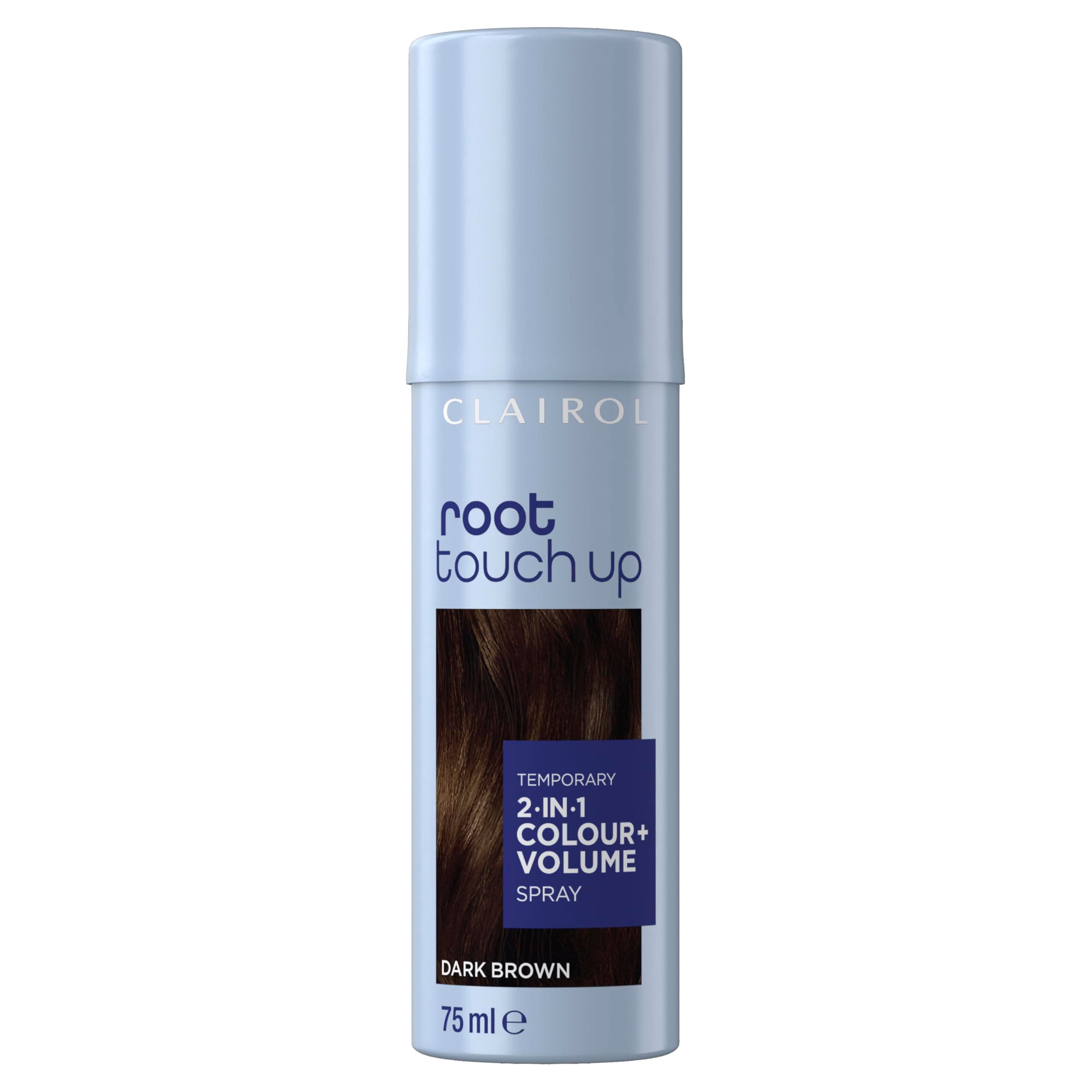 root touch up color + volume 2 in 1 spray dark medium brown, 75ml