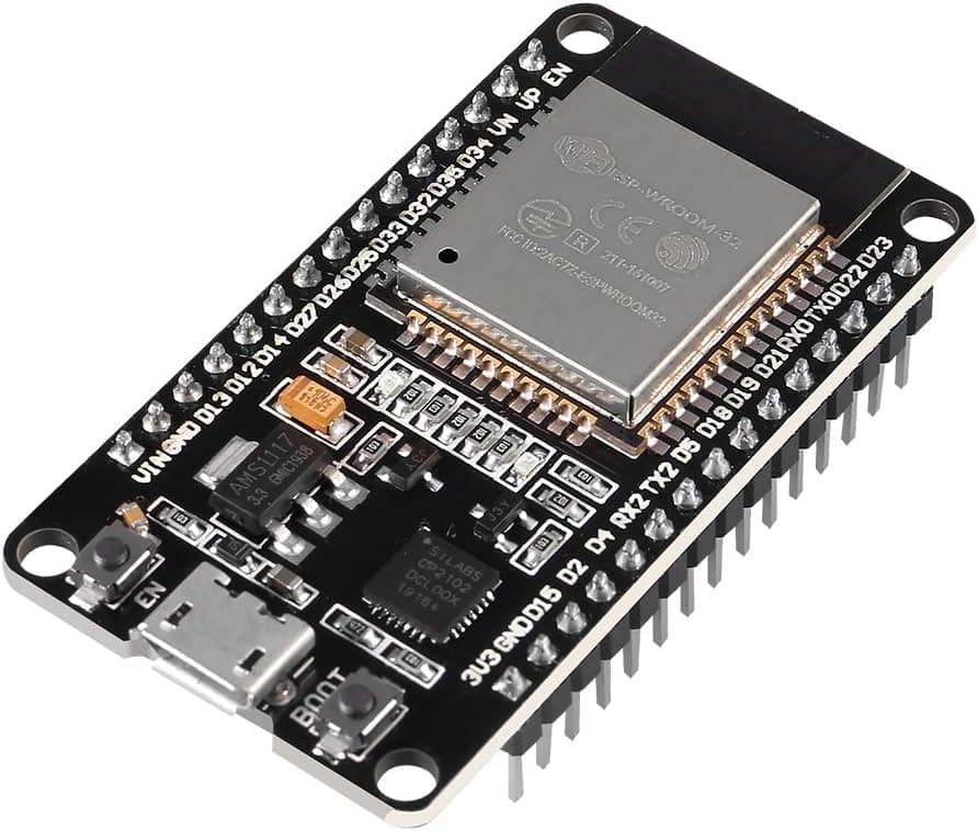 IDUINO ESP32 Development Board ESP-32S NodeMCU Board ESP-WROOM-32 WiFi Microcontroller 2.4GHz 2 in 1 Dual-Core WiFi + Bluetooth Processor Integrated Chip CP2102 Low Power Consumption ESP-32S - 30 Pin