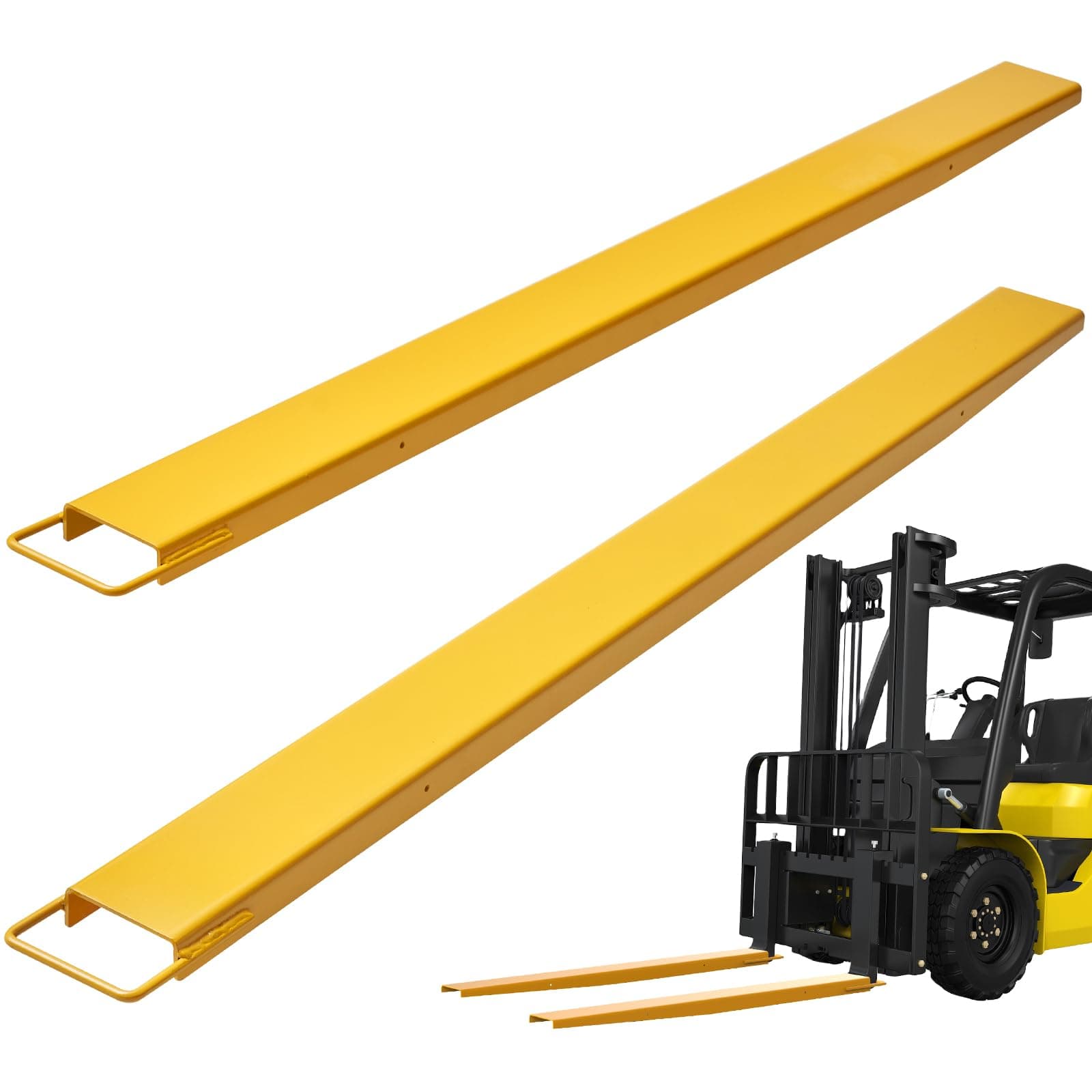 VEVOR Forklift Extensions, 84 Inch Fork Extensions 4.5 Inch Width, Heavy Duty Fork Extensions for Forklifts, 1 Pair Forklift Extensions for Truck