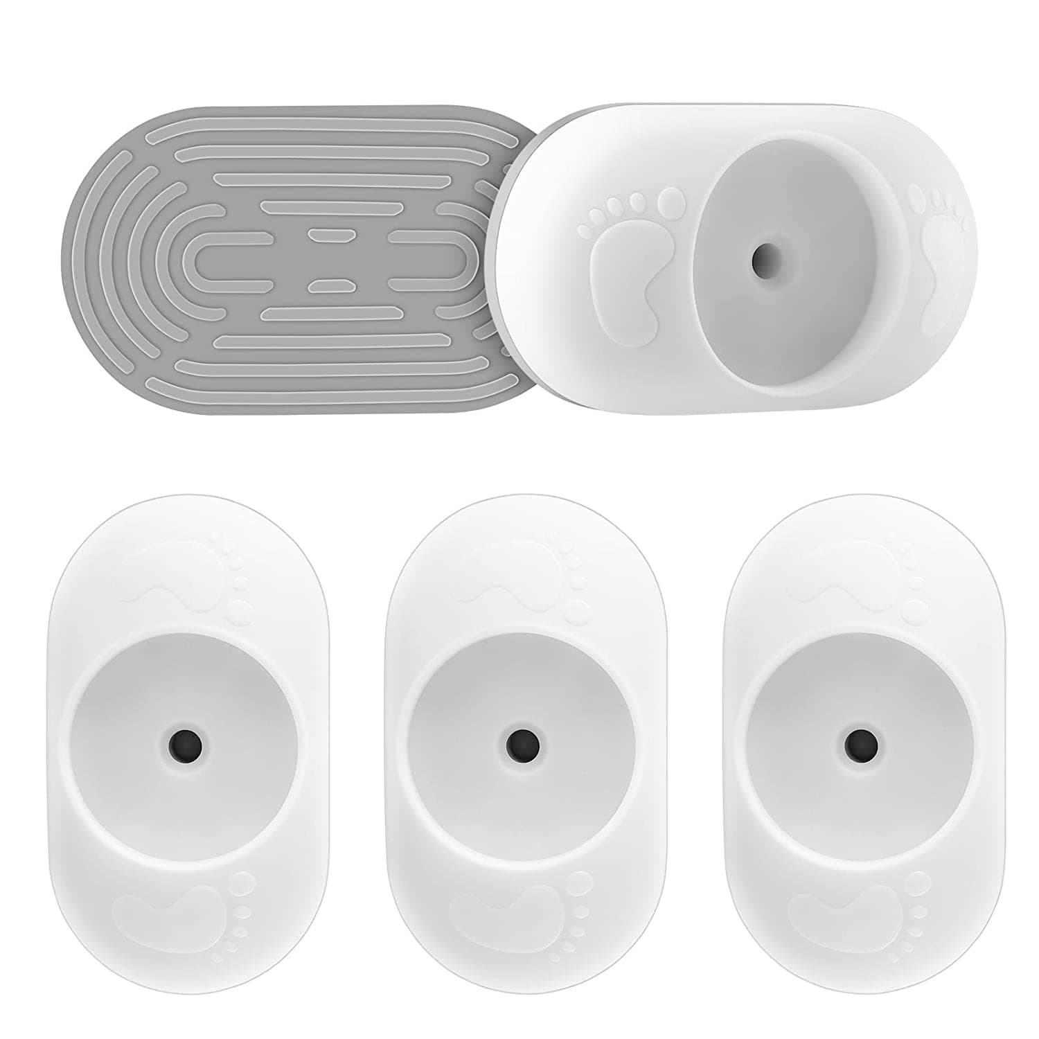 MAKINGTEC Baby Safety Gate Wall Protector, Pressure Mount No Punch Guard Fence Anti-Slip Mat Protector, Protect Pets and Dogs Gate Wall Stair Door Frame (White)