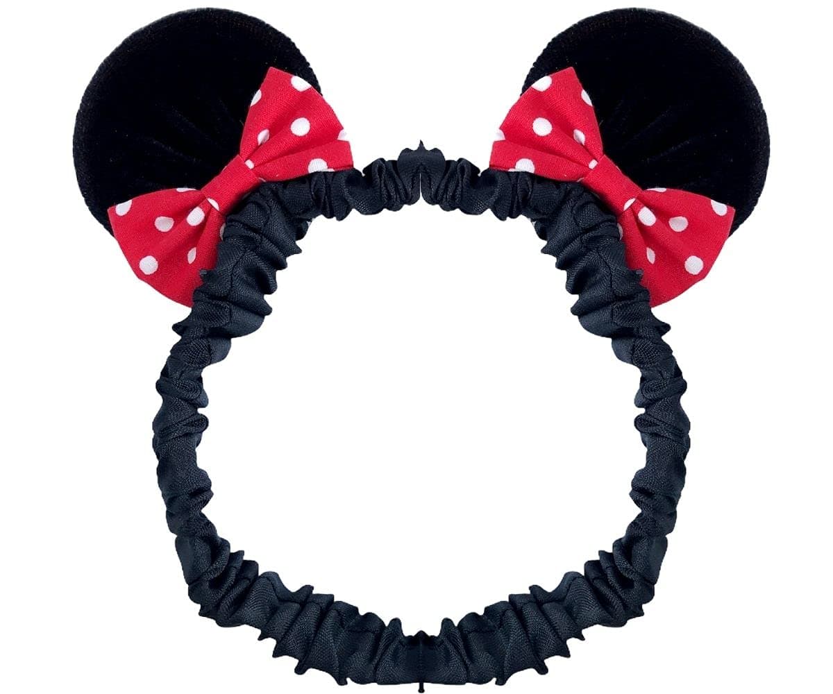 Elastic Band Red Polka Dot Mice Mouse Ears Clips Bows for Girls Women Hair Clips Costume Accessory Headband: M3 (Elastic Ears)