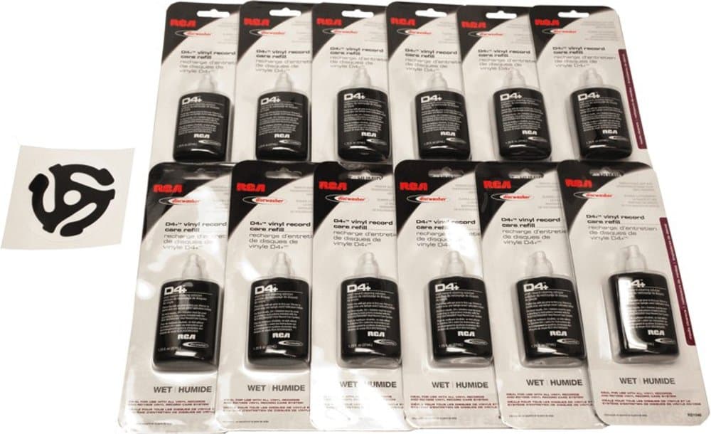 (12) RD1046 RCA Discwasher Record Cleaning D4+ Fluid Refill Bottles