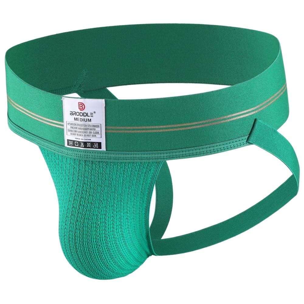 BRODDLE Men's Jockstrap Stretchy Nylon Mesh Pouch Performance Workout Athletic Supporters for Men