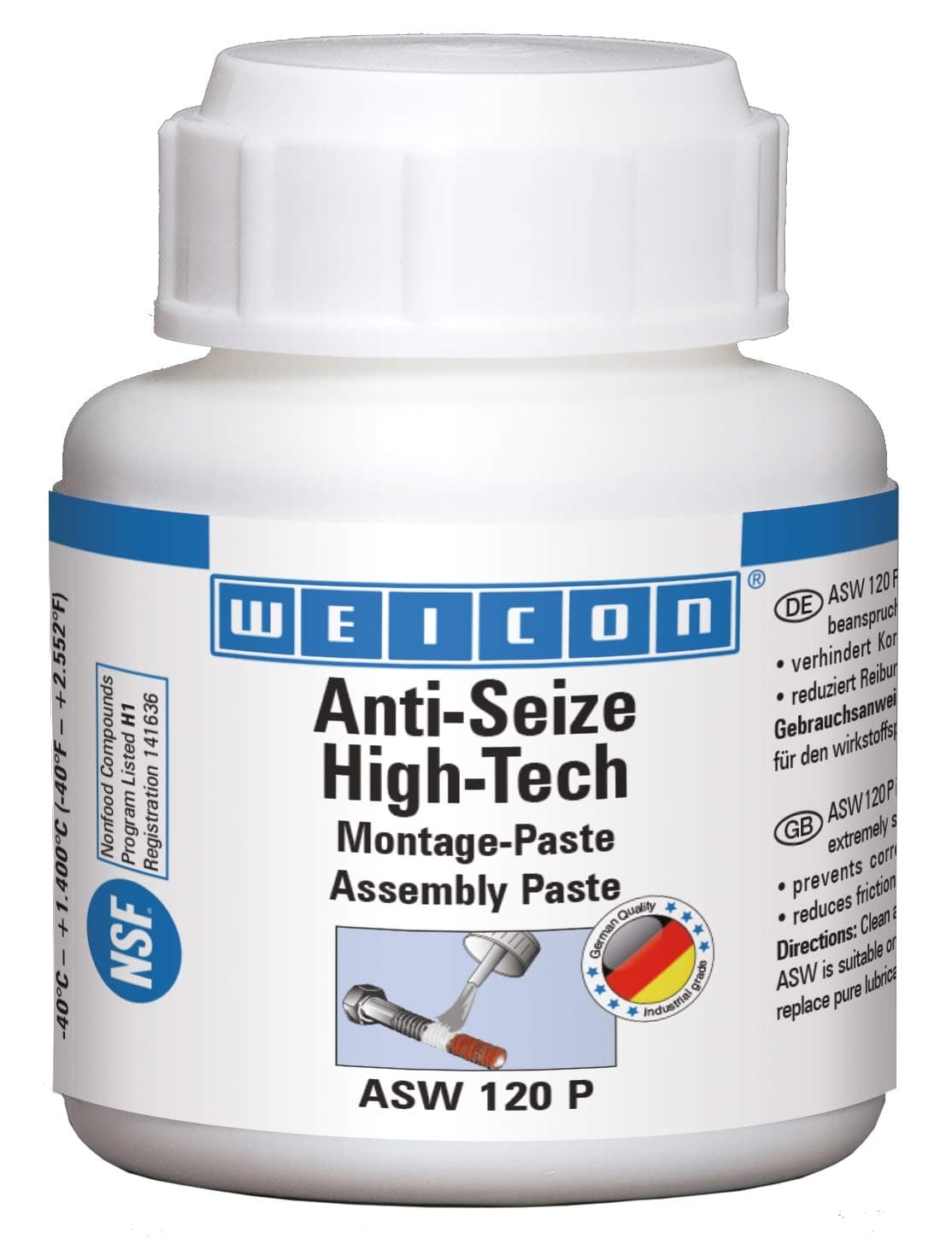 Anti-Seize High-Tech Assembly Paste | 120 g | Protection against corrosion, metal-free