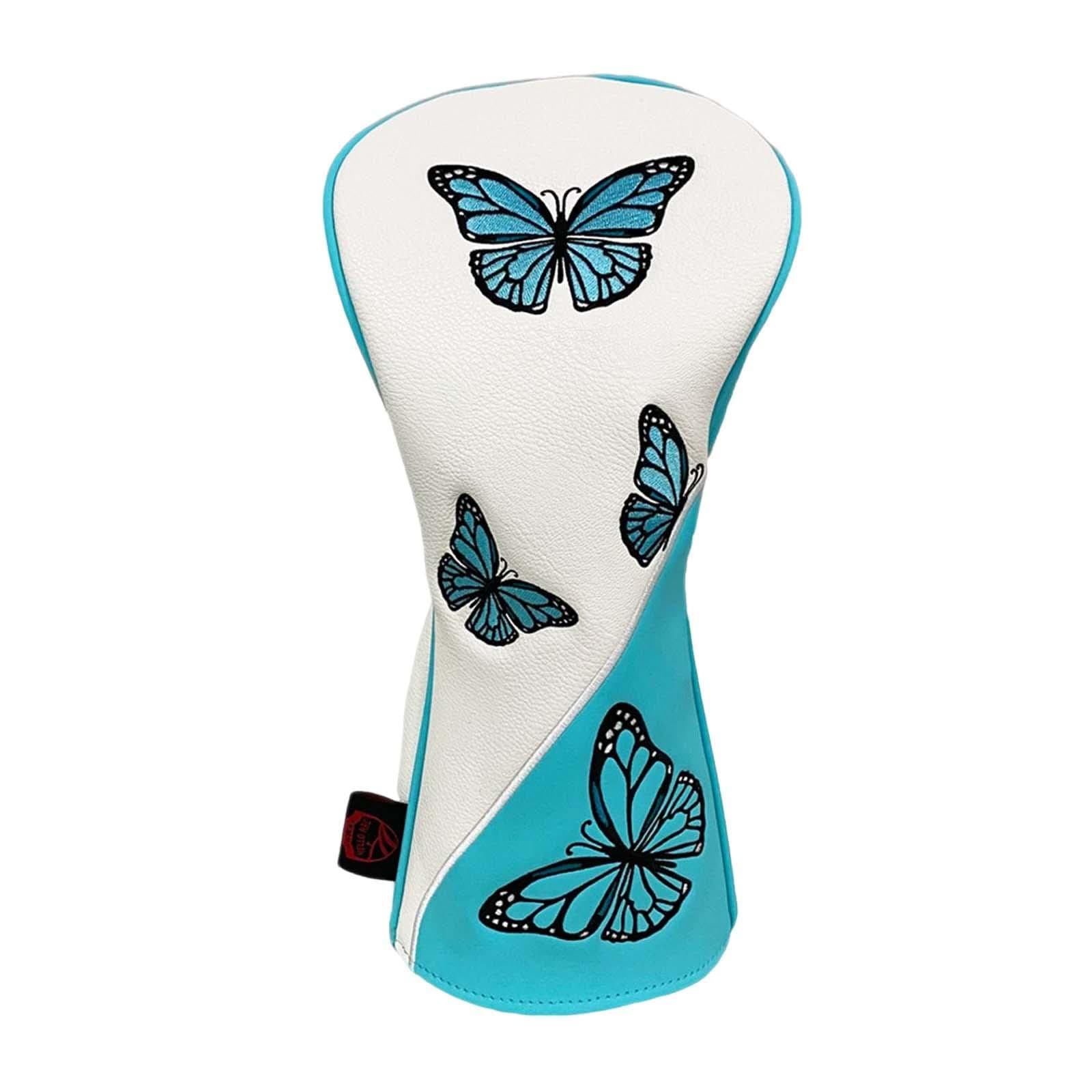 Garende Golf Wood Headcovers, Protective Sleeve Butterfly Pattern Anti Scratch Club Head Cover for Sports Accessories Travel Transport Golfer