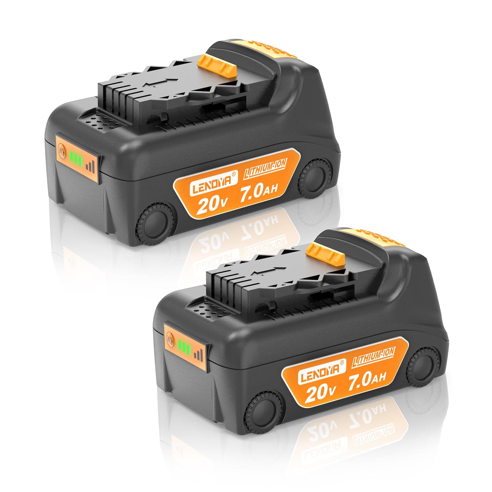 Lenoya Upgraded 7.0Ah Replacement for Dewalt 20V Max Battery 2Packs High Capacity Compatible with DCB200 DCB203 DCB204 DCB206 DCB210