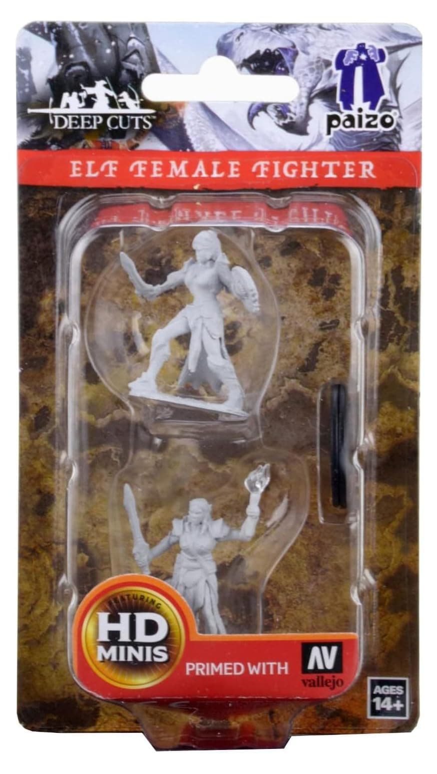 Pathfinder Deep Cuts Unpainted Miniatures Elf Female Fighter