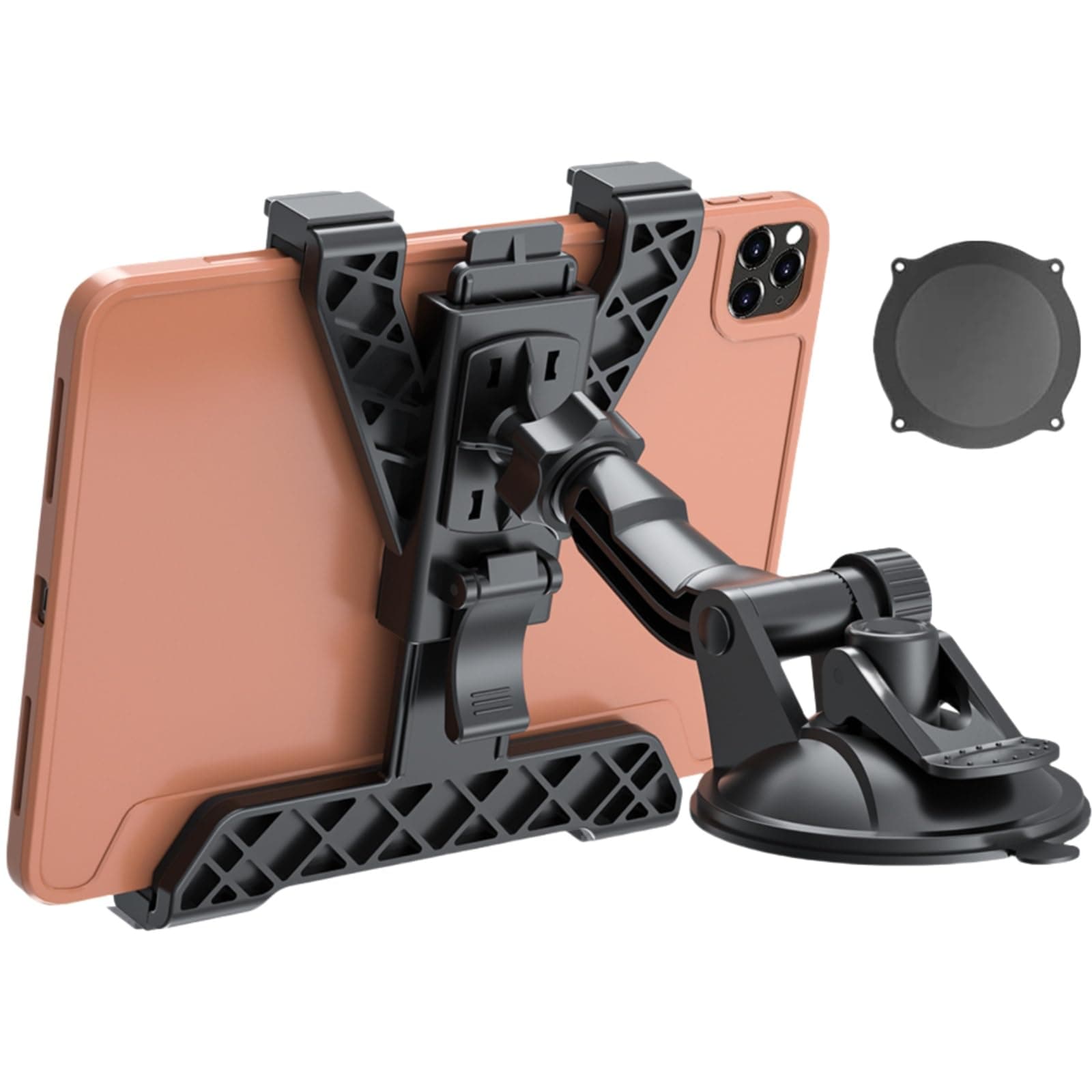 OHLPRO Car Tablet Holder Car Tablet Stand Dashboard Holder Driver Seat for 7-10.5 Inch Tablets Dashboard Desktop Adhesive Gel + Strong Suction Cup for iPad/Sumsung Galaxy Tab Kindle Truck