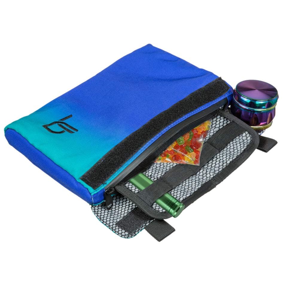 Smell Proof Bags Pouch Container - Compartment Insert for Accessories. Adhesive Strip and Heavy Duty Zipper - Odor Proof Bag for Travel (11 x 6 x 2 inch)