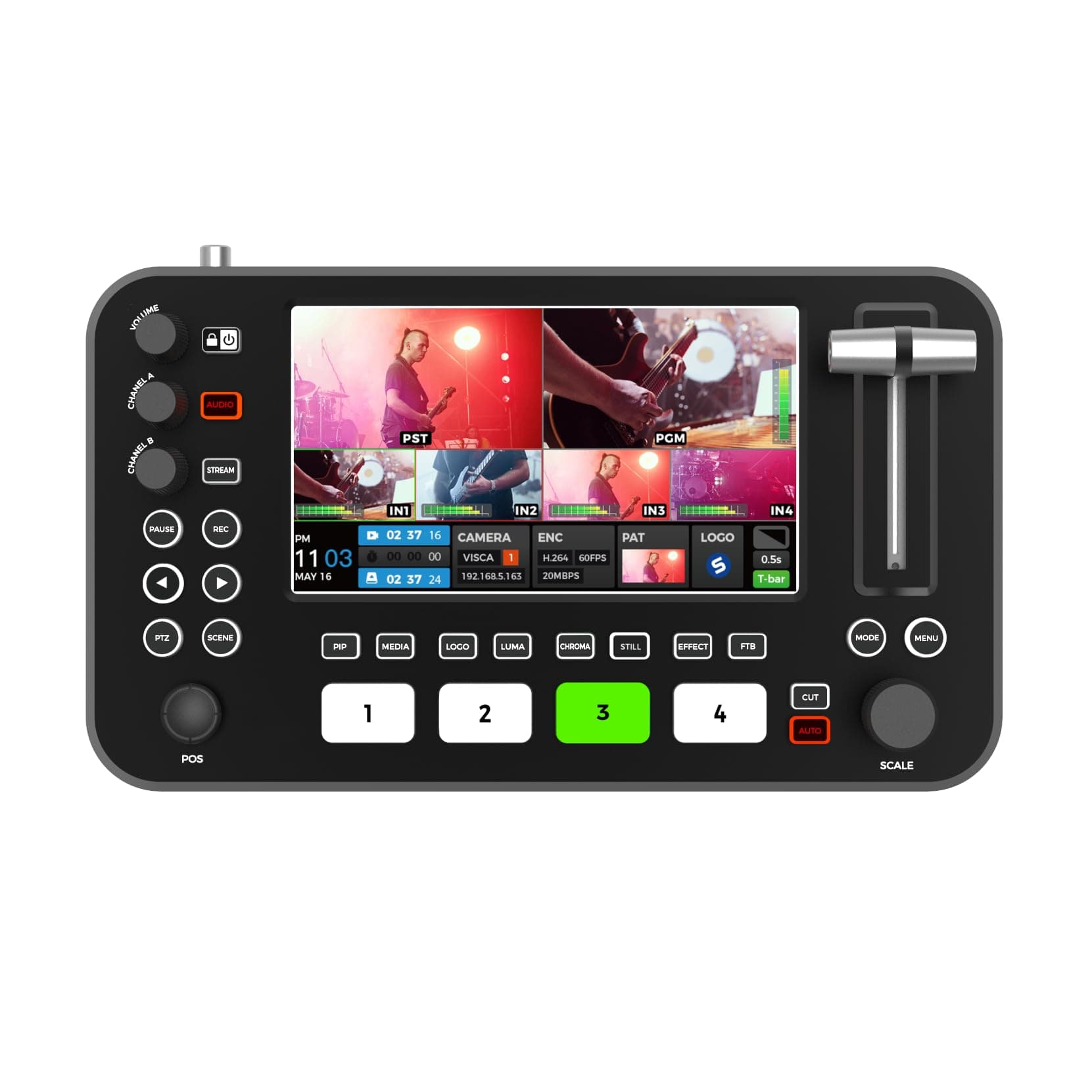 AVKANS NeoLive R2 Plus Video Switcher for Live Streaming - 4 Channel Mixer, Audio Switcher, HDMI Inputs