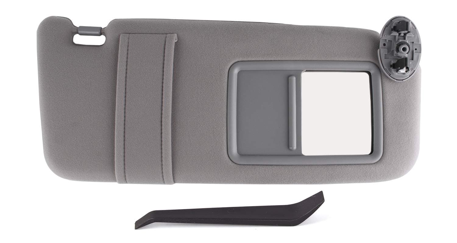 UNIGT Passenger Sun Visor Compatible with 2007 2008 2009 2010 2011 Toyota Camry/Hybrid Right Side Sunvisor Replacement, 74310-06750-B0 (Gray/No Sunroof)