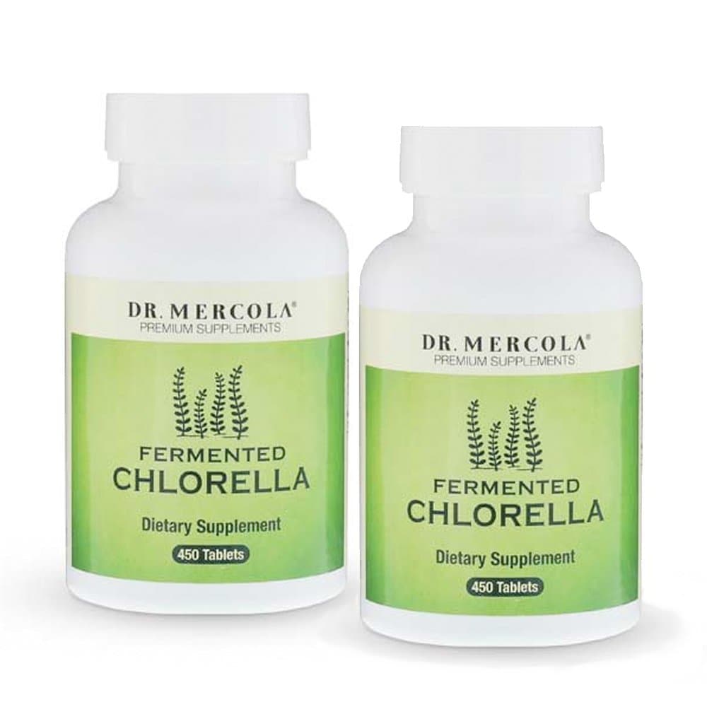 Dr. Mercola Fermented Chlorella 1000mg - 450 Tablets, Bottles