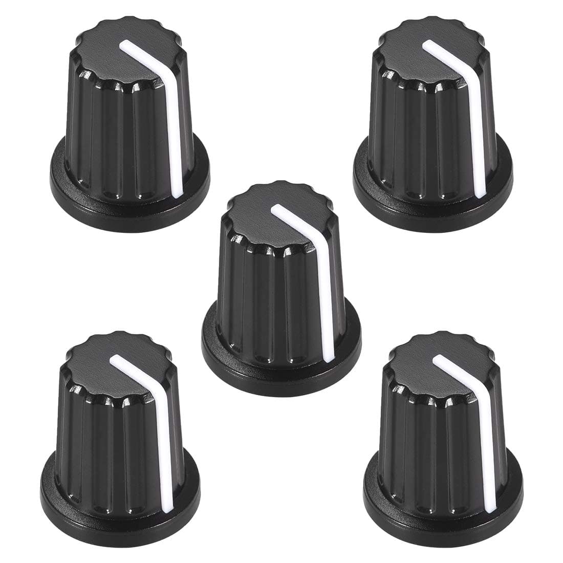 uxcell 5pcs, 6mm Potentiometer Control Knobs For Electric Guitar Acrylic Volume Tone Knobs Black White