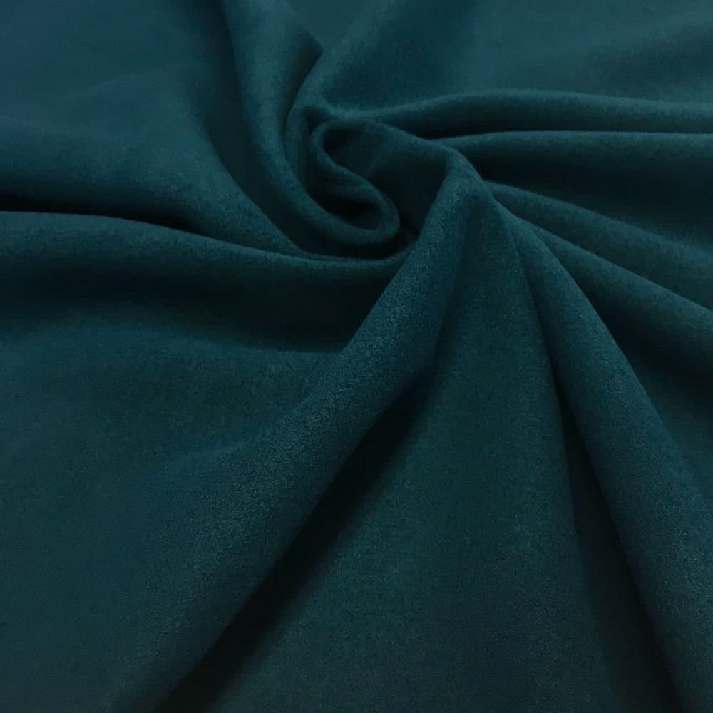 Brushed Wool Polyester Coating Fabric Soft 58 FWD (Teal)