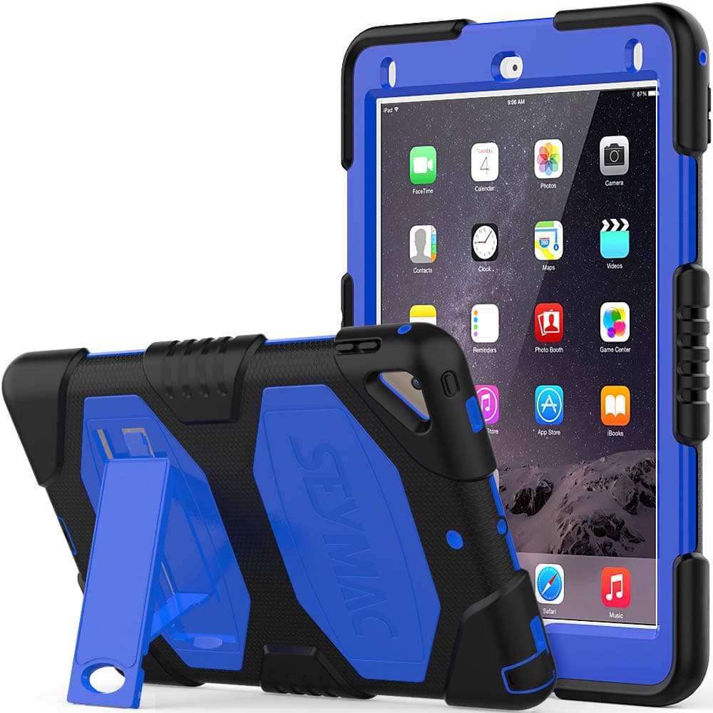iPad 10.2 Case 2019, iPad 7th Generation Case, Rugged Shockproof Sturdy Case with Apple Pencil Holder/KickStand/Shoulder Strap for iPad 10.2 inch 7th Gen 2019 (A2197/A2198/A2200) (iPad 7th Gen 10.2 2019 Case, Dark Blue)