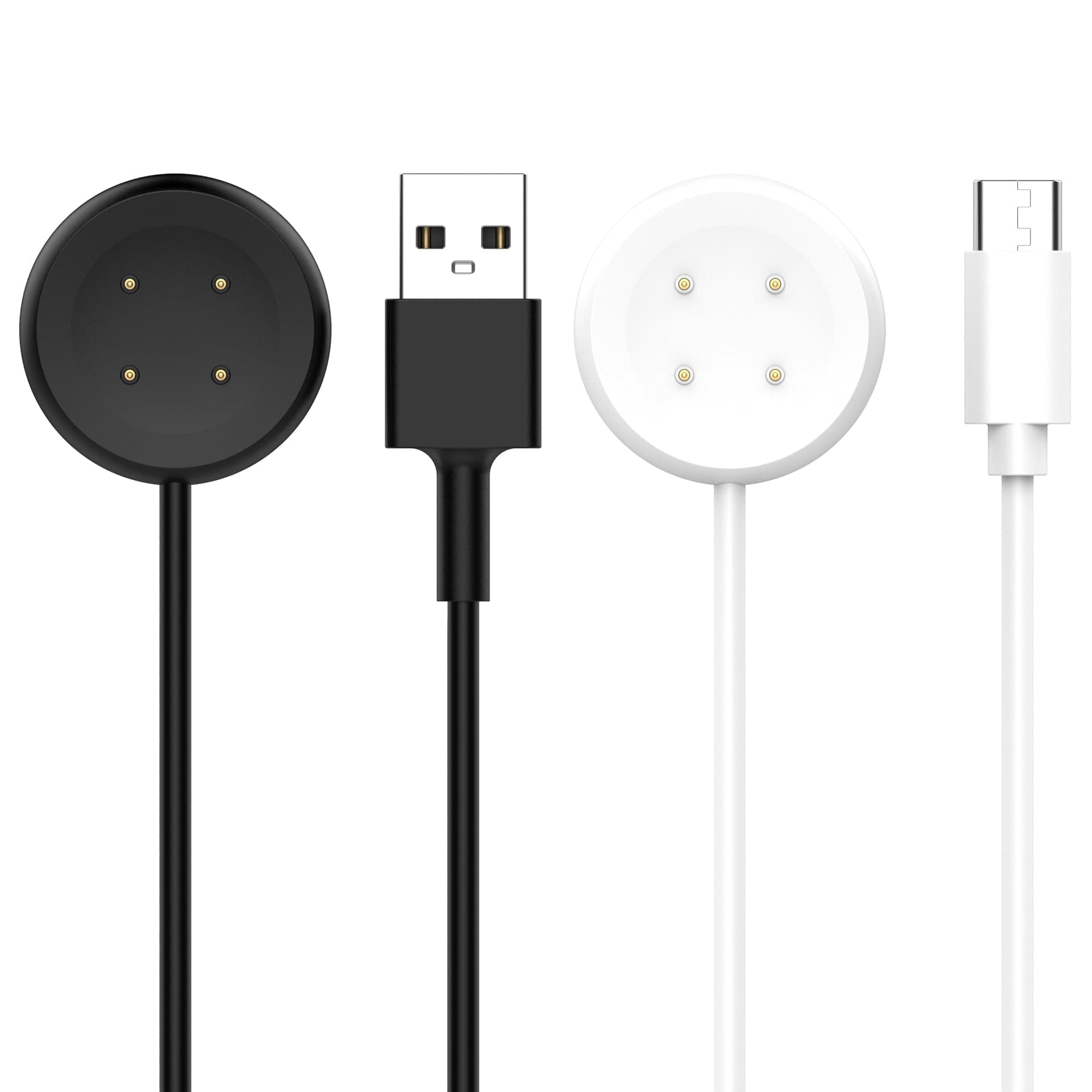 2 Pack USB-A + Type-C Intended for Google Pixel Watch 3/Pixel Watch2 Charger, Charging Cable Cord Adapter 3.3ft/100cm Accessories for Fitbit Ace LTE/Versa 4/Versa3