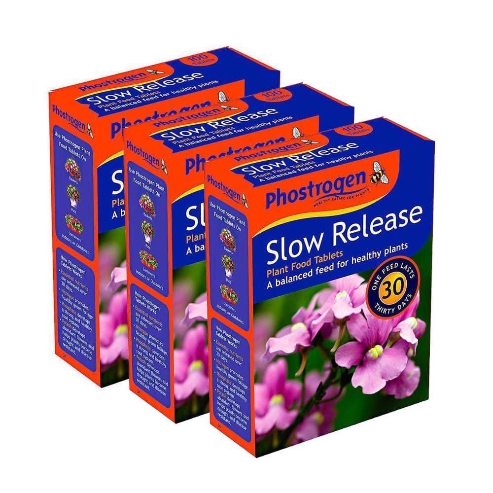 3 PACK Phostrogen Slow Release Food Plant Tablets 300 Tablets - Balanced Feed for Healthy Plants