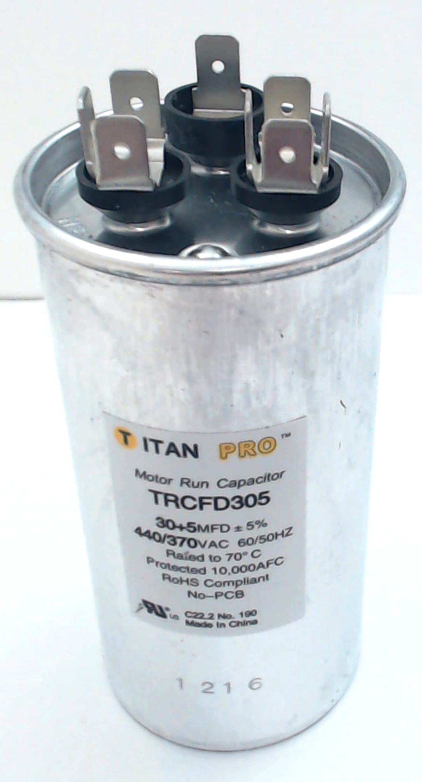 Packard TRCFD305 30+5MFD 440/370V Round Capacitor