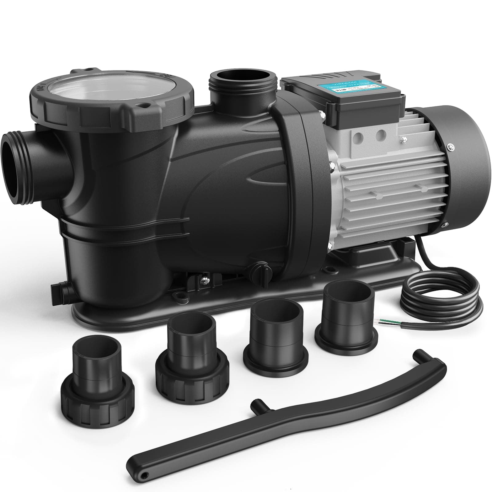 In/Above Ground Pool Pump, Self Primming High Flow (Single Speed, 2HP, 8120 GPH, 220V)