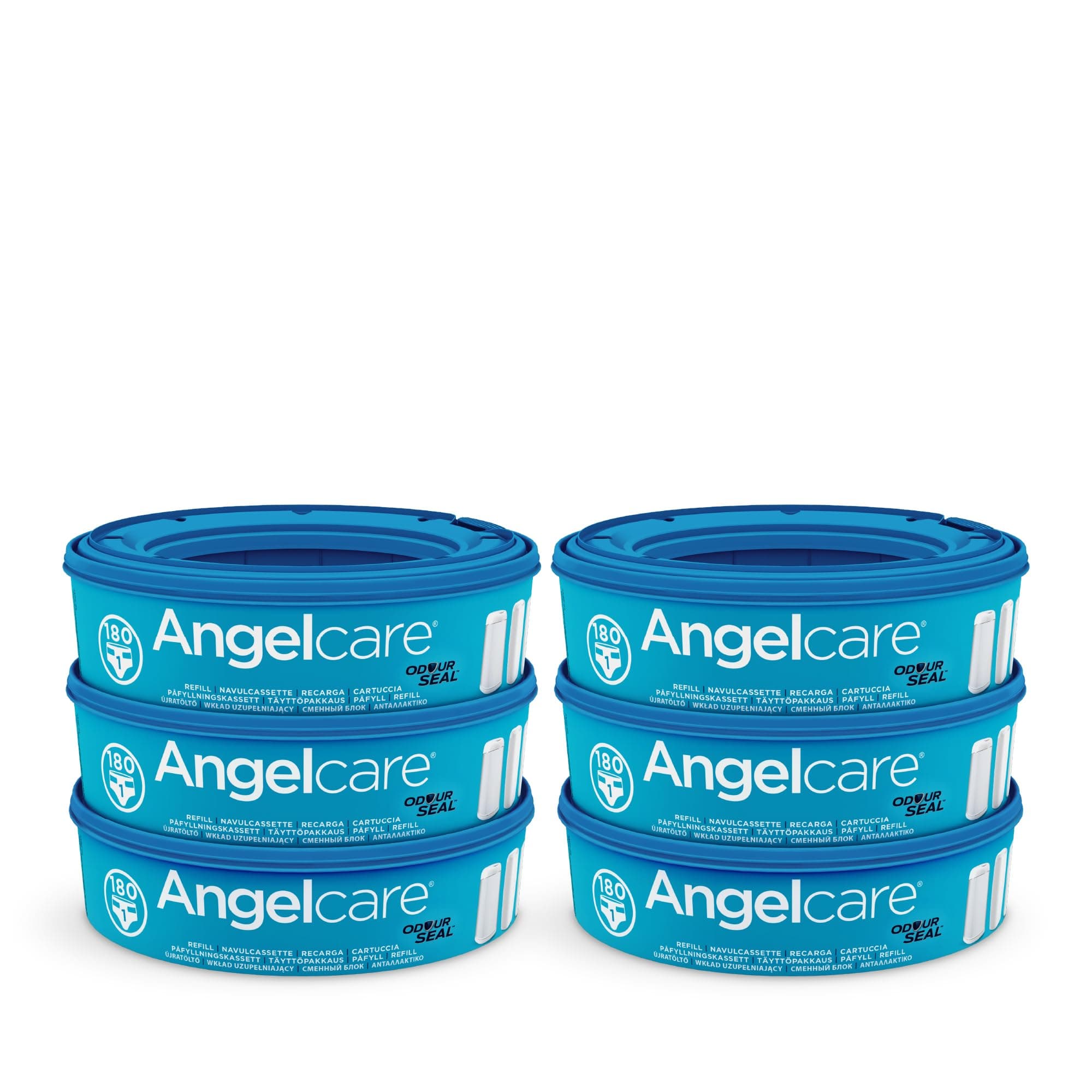 Angelcare Round Refill, 6 Pack, for Original Nappy Disposal System (not new classic xl)