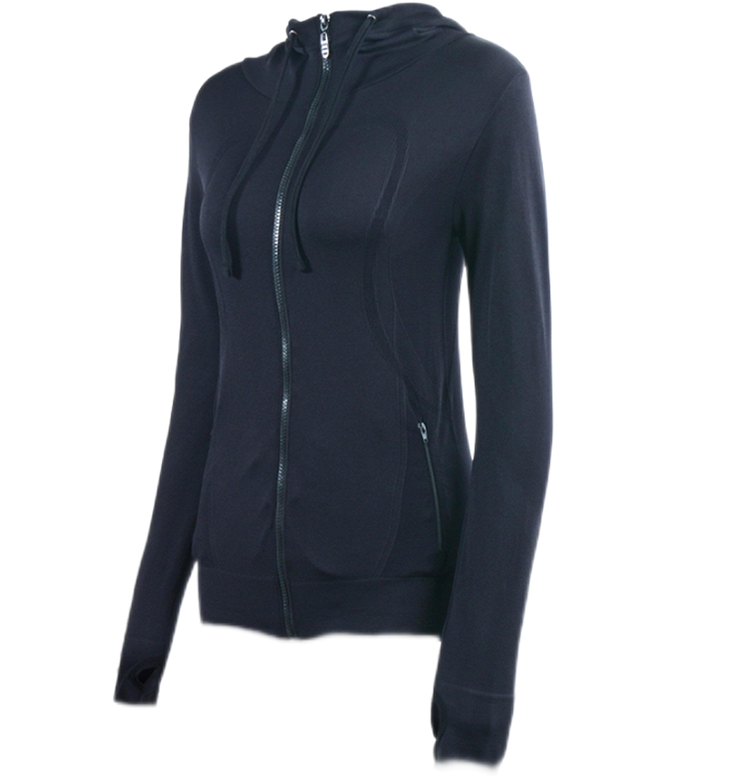 HIYAGON Lightweight Active Performance Full-Zip Hoodie Jacket