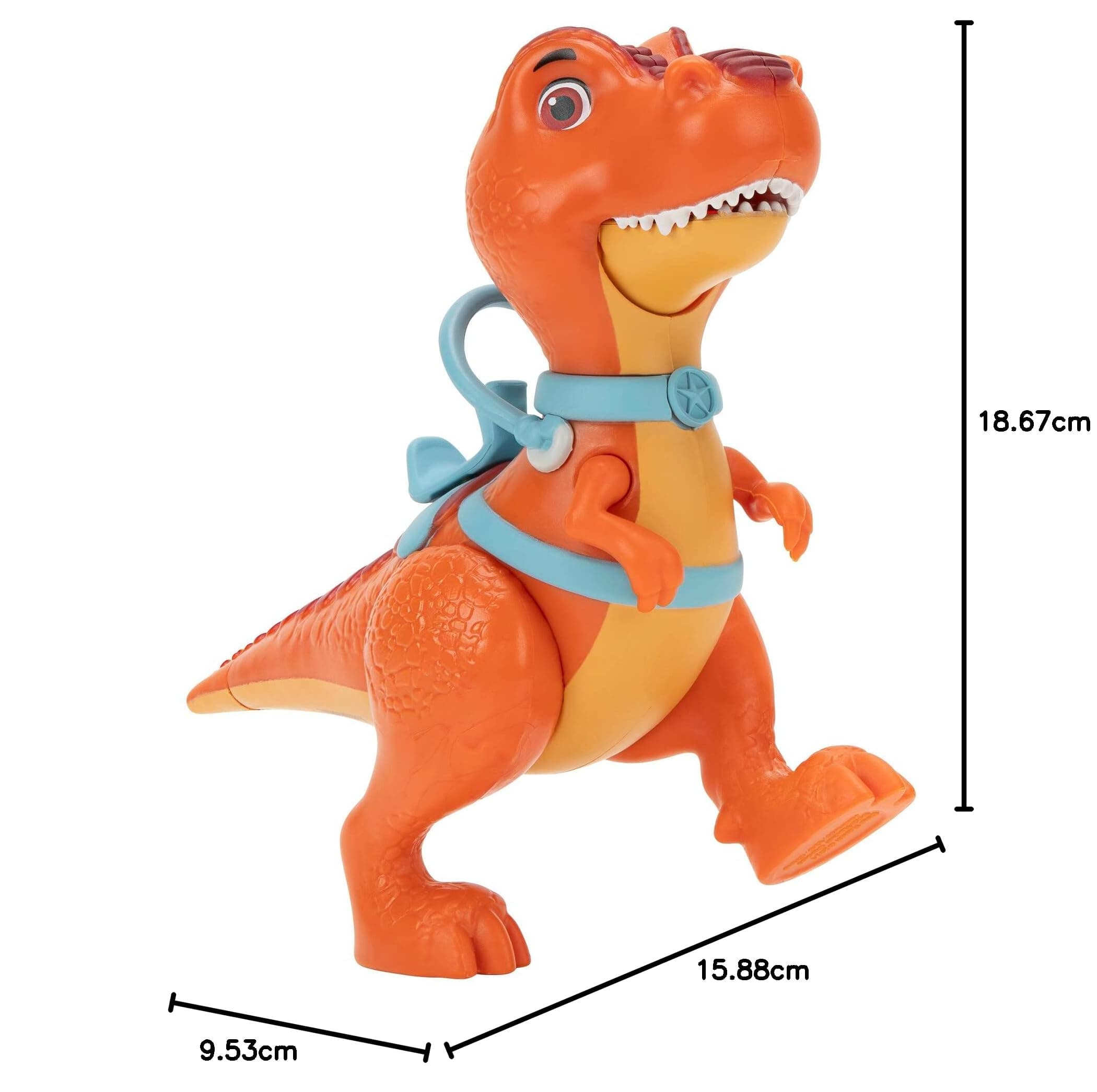 Dino Ranch Deluxe Dino 2-Pack - Features Biscuit, a 5-Inch Toy T-Rex, and Angus, a 4-Inch Toy Triceratops - Toys for Kids Featuring Your Favourite Pre-Westoric Ranchers