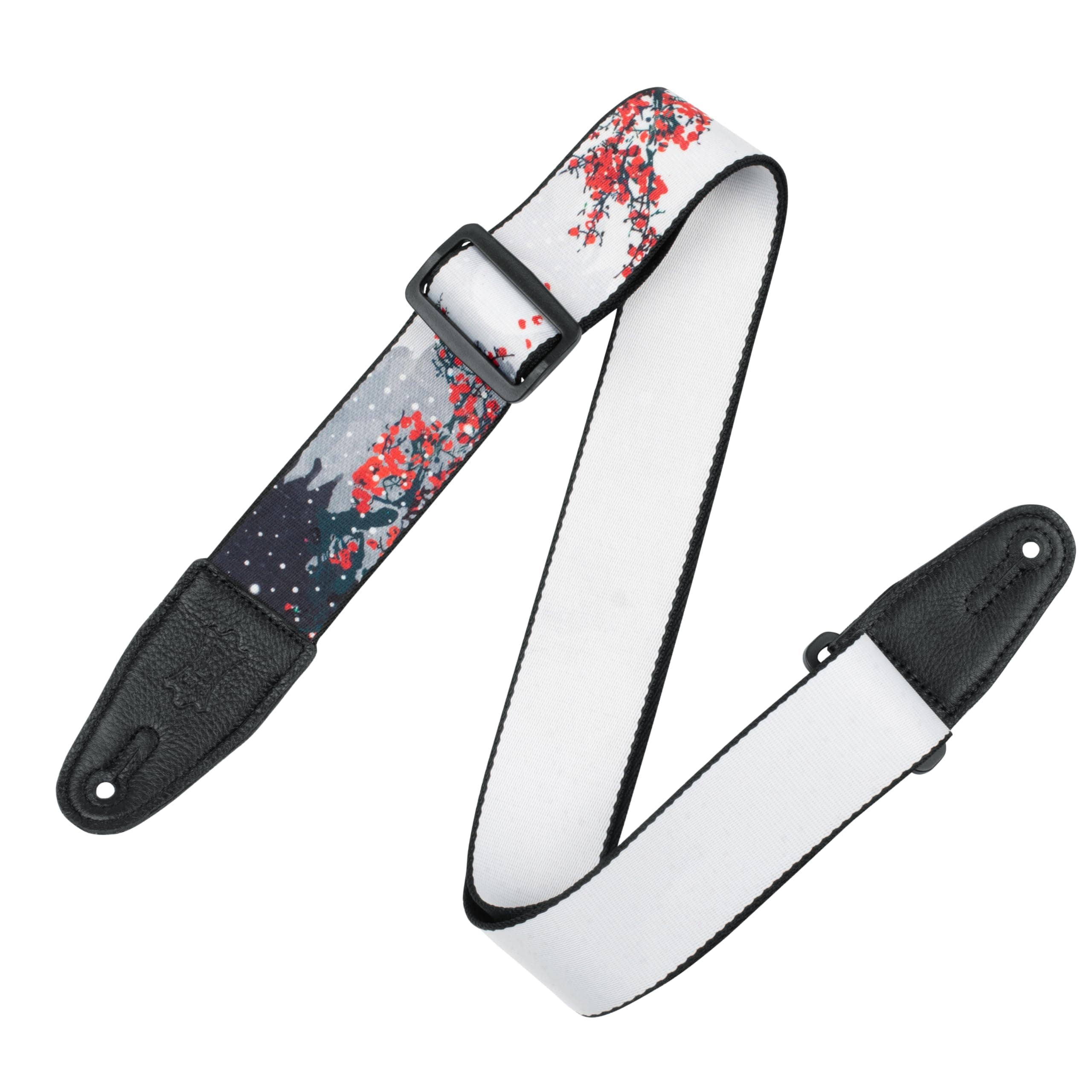 MPD2 Polyester Guitar Strap - Cherry Blossoms & Snow