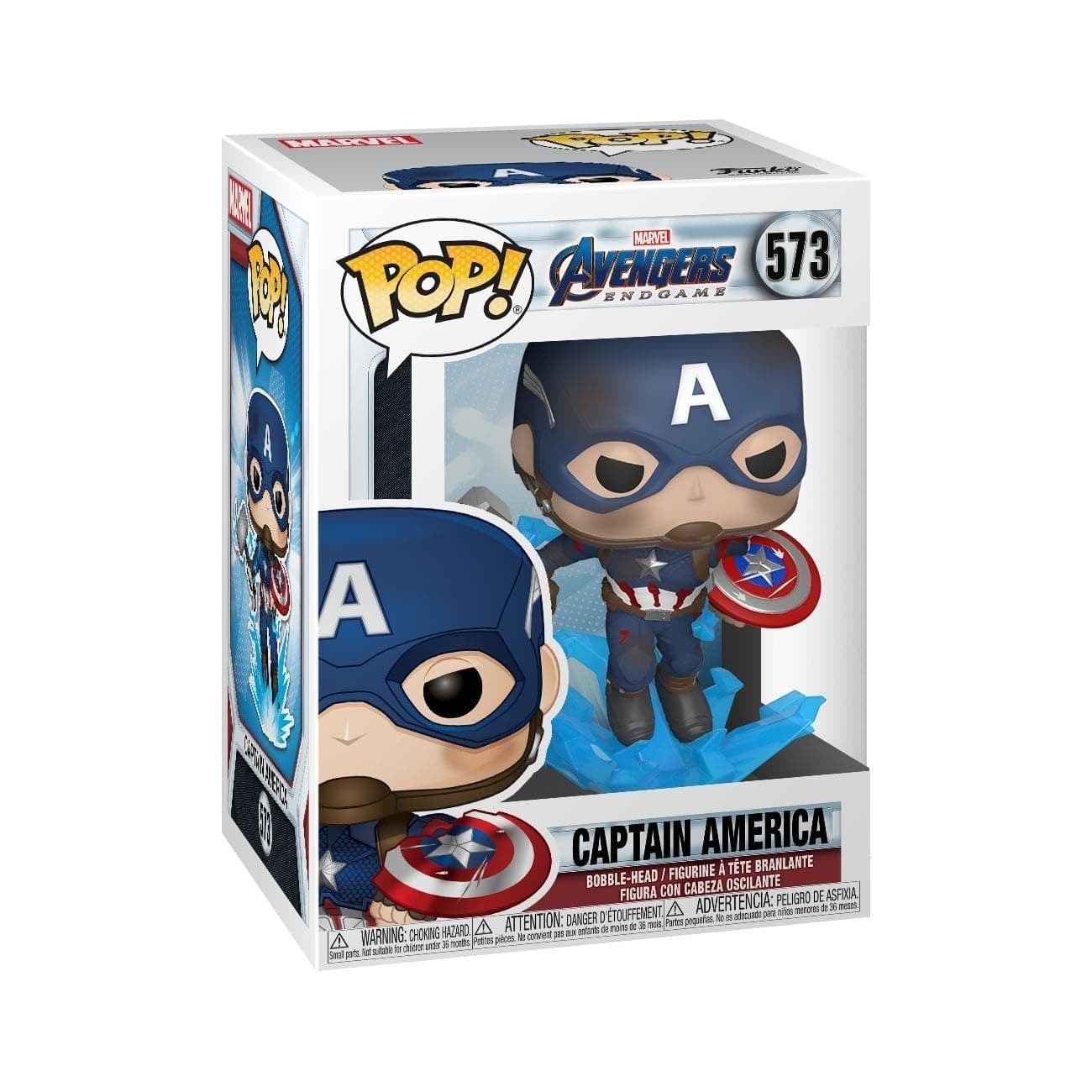 Pop! Marvel: Avengers Endgame - Captain America with Broken Shield & Mjolnir - Vinyl Collectible Figure - Gift Idea - Official Merchandise - Toy for Children and Adults
