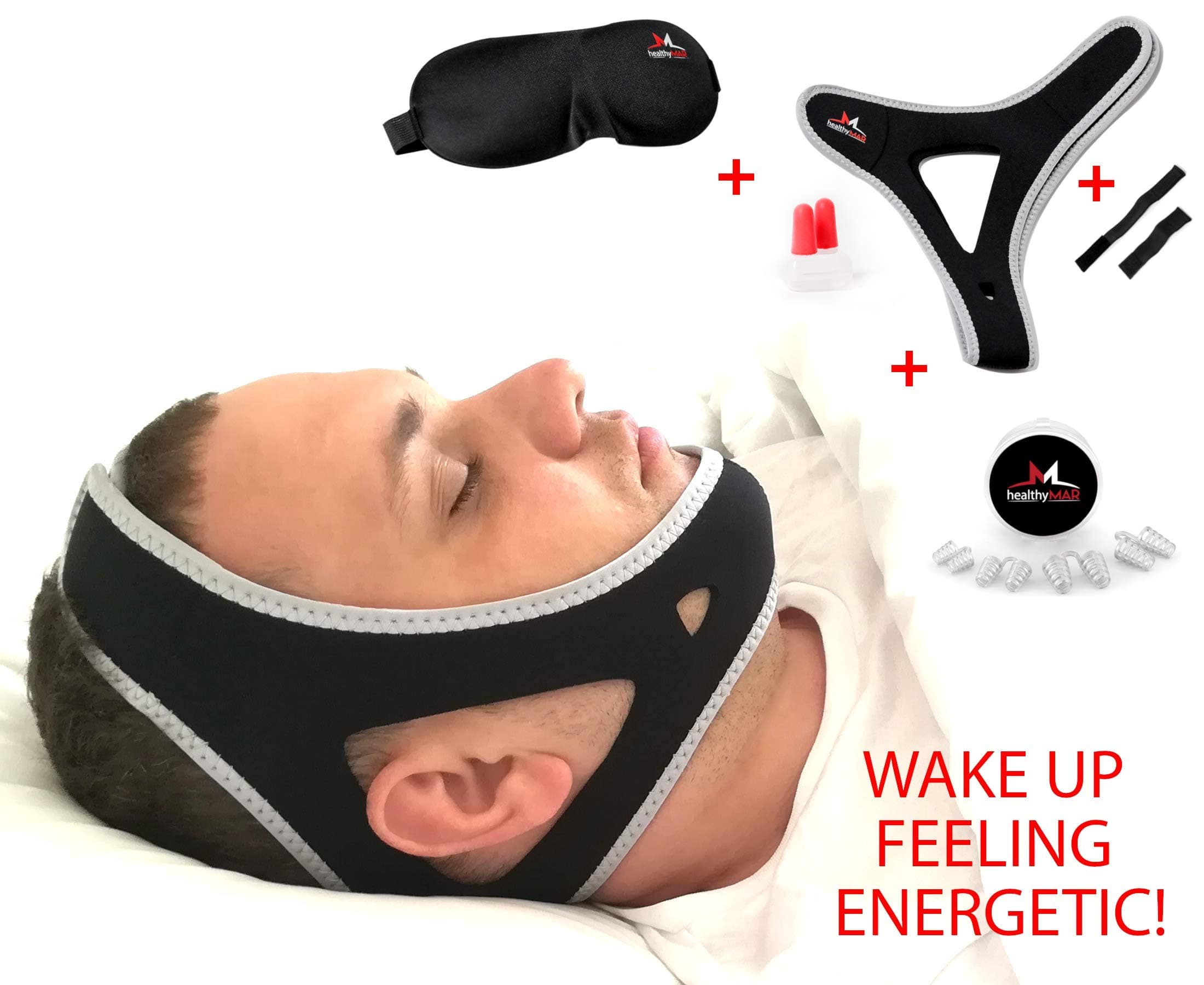 Anti Snoring Chin Strap - 4 in 1 - Snoring Solution with eBook Included