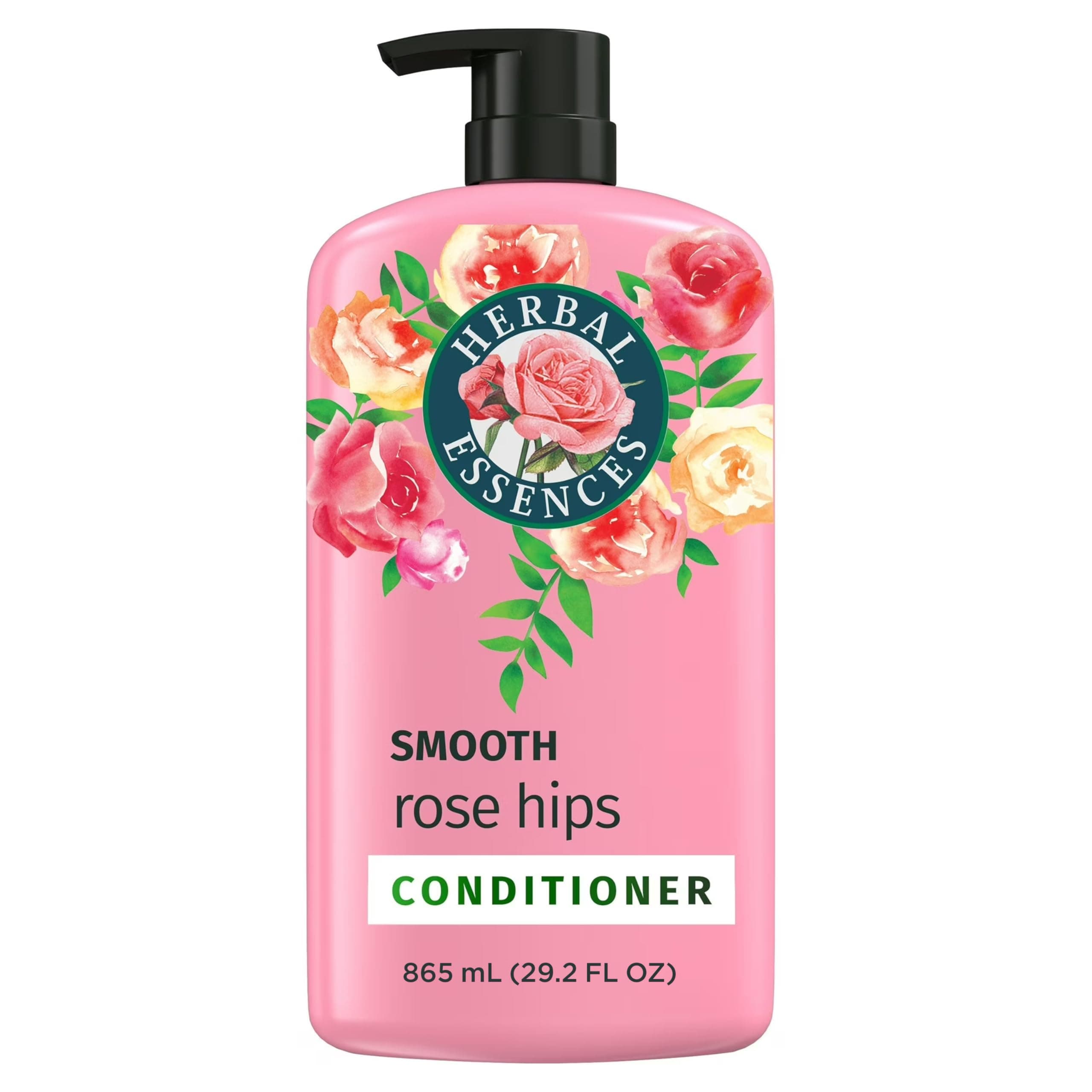 Herbal Essences Conditioner, Rose Hips- Smooth Collection, Shiny Hair with Vitamin E & Jojoba, Safe for Color Treated Hair, Floral Scent, Cruelty-Free, Dermatologist-Tested, 29.2 Fl Oz