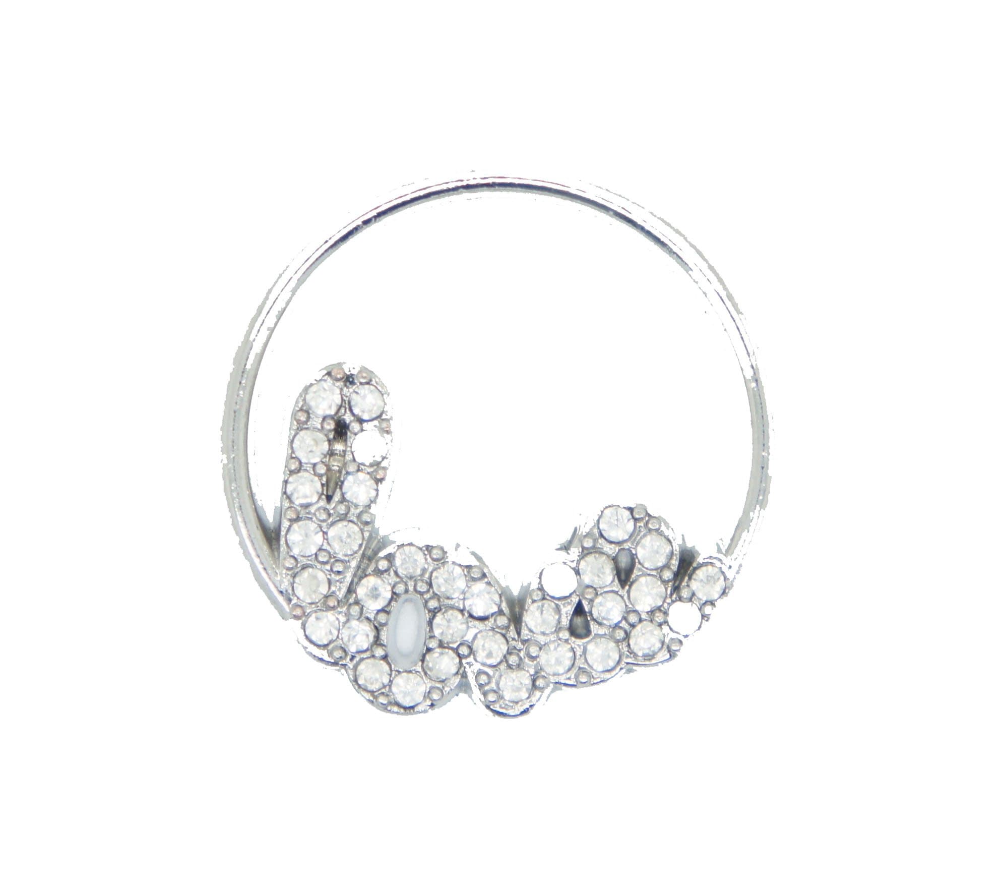 Silver Crystal LOVE WINDOW PLATE - Floating Charm