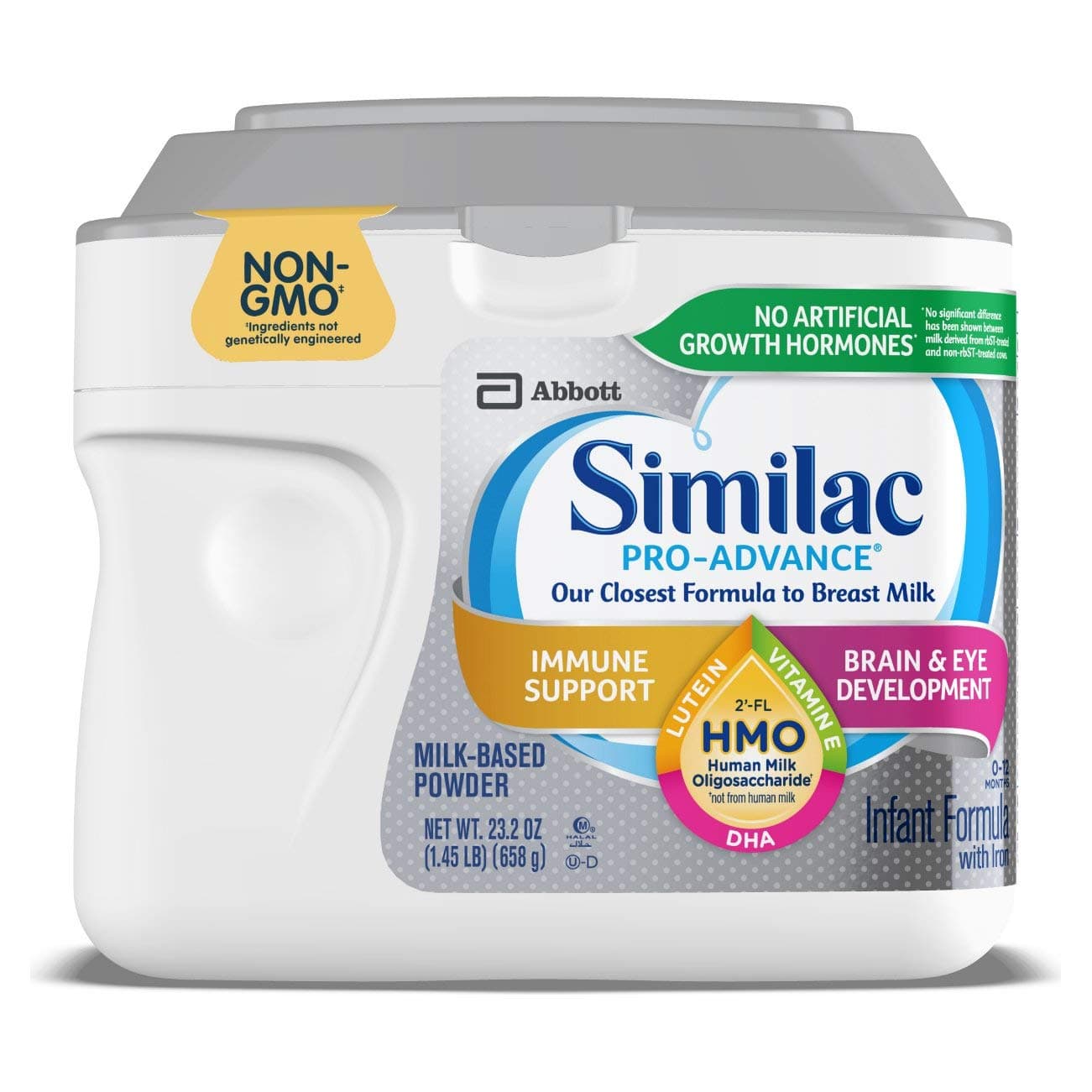 Similac Pro-Advance Infant Formula with Iron, with 2'-FL HMO, Immune Support, Baby Formula, Powder, 23.2 Ounce