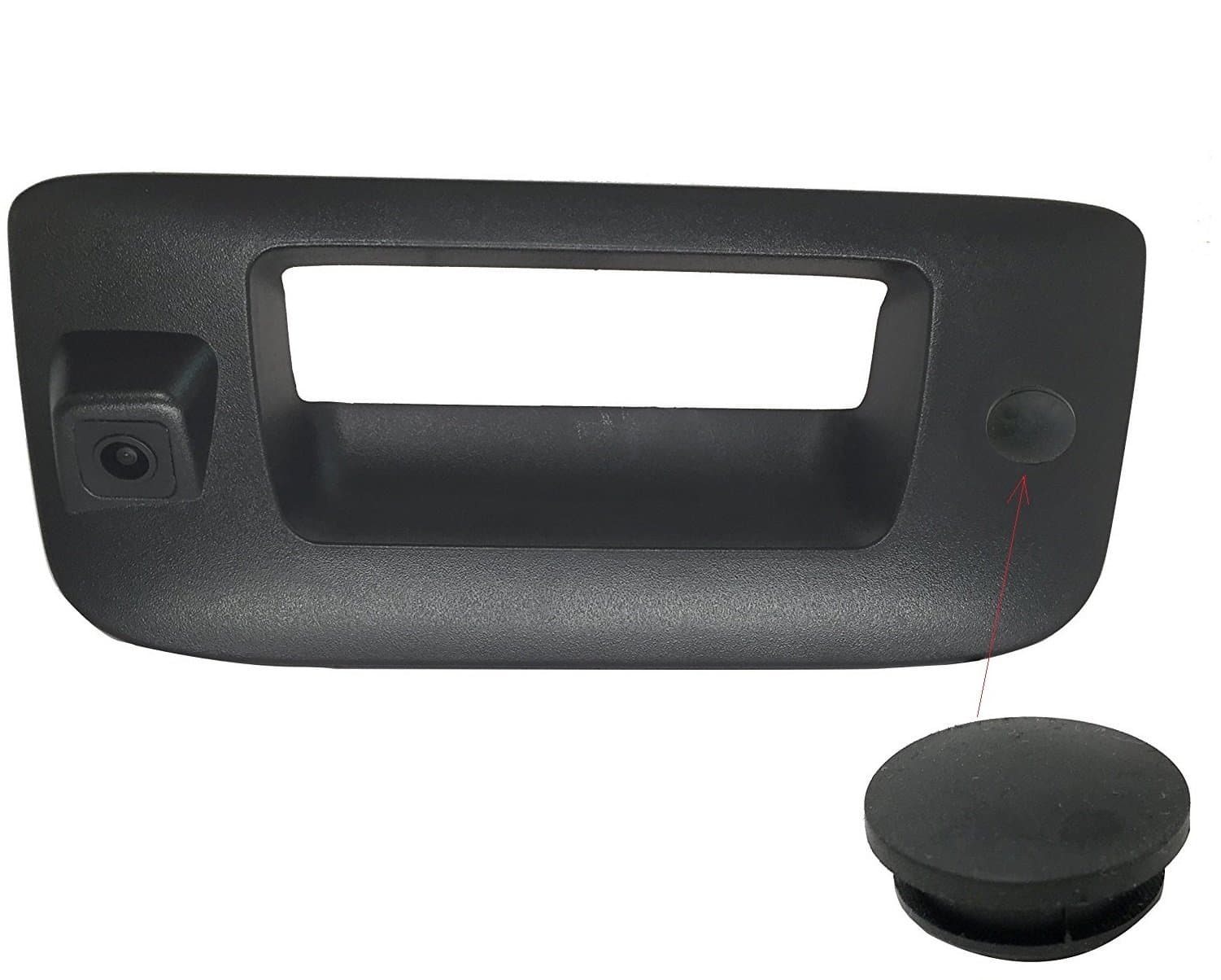 PYvideo Backup Camera for (2007-2013) Chevy Silverado/GMC Sierra for Universal Monitors (RCA) (Color: Black) with Key Hole Plug