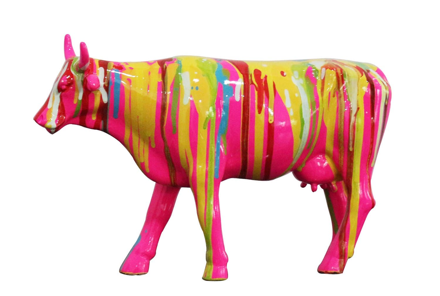 Cow Sculpture – Contemporary Modern Style Multi-Coloured