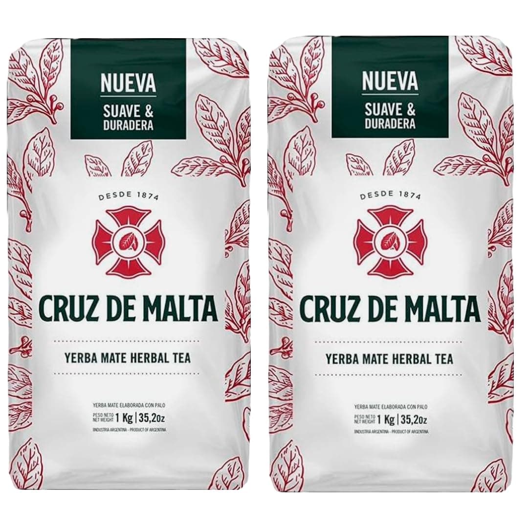YERBA MATE CRUZ de MALTA 2.2lb 1 kilo (Pack Of 2)